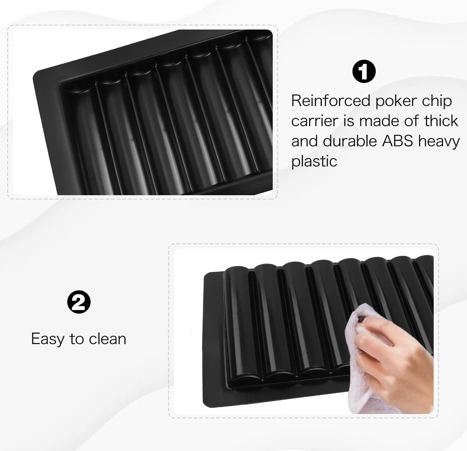 GSE Games & Sports Expert 9 Row Casino Poker Table Dealer Chip Tray