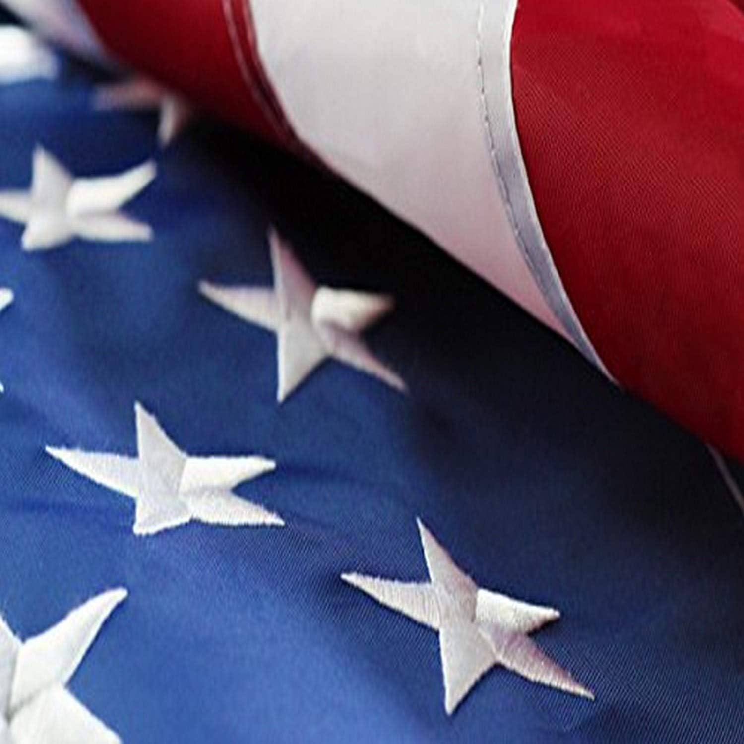 Quality Standard Flags Nylon Embroidered USA Flag, 5 by 8