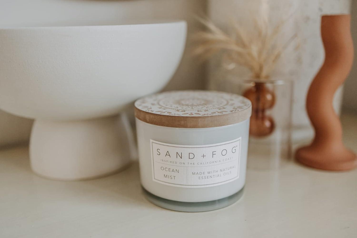 Sand + Fog Scented Candle - The Woods – Additional Scents and Sizes – 100% Cotton Lead-Free Wick - Luxury Air Freshening Jar Candles - Perfect Home Decor – 12oz