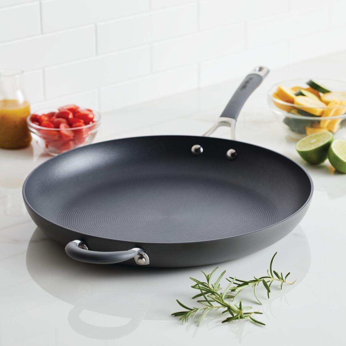 Circulon Elementum 14" Nonstick Frying Pan/Skillet with Helper Handle, Oyster Gray