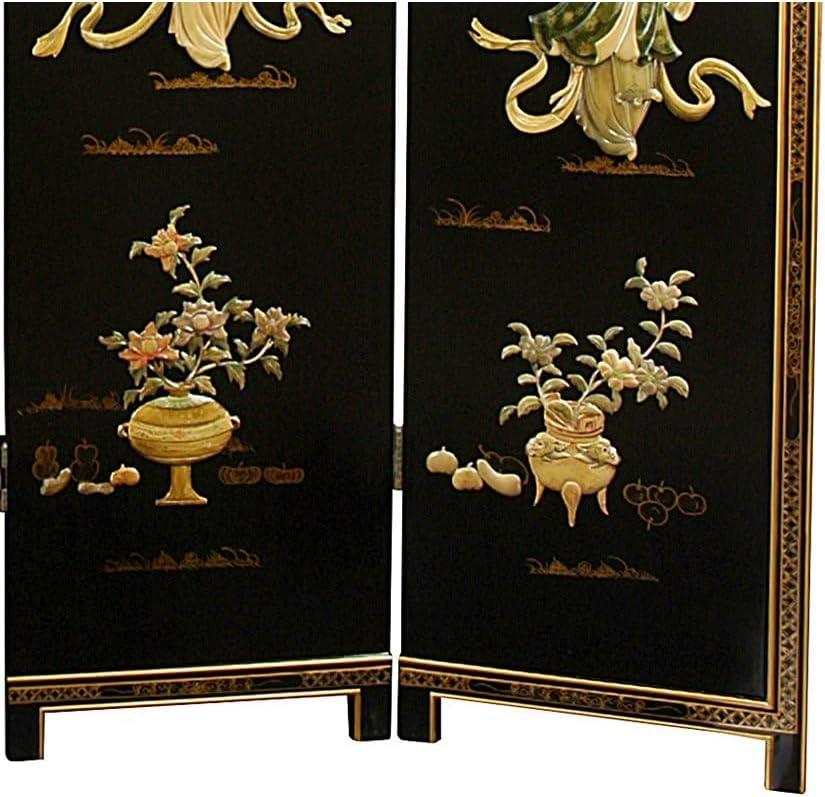 Oriental Furniture 6 ft. Tall Dancing Ladies Screen - 4 Panel