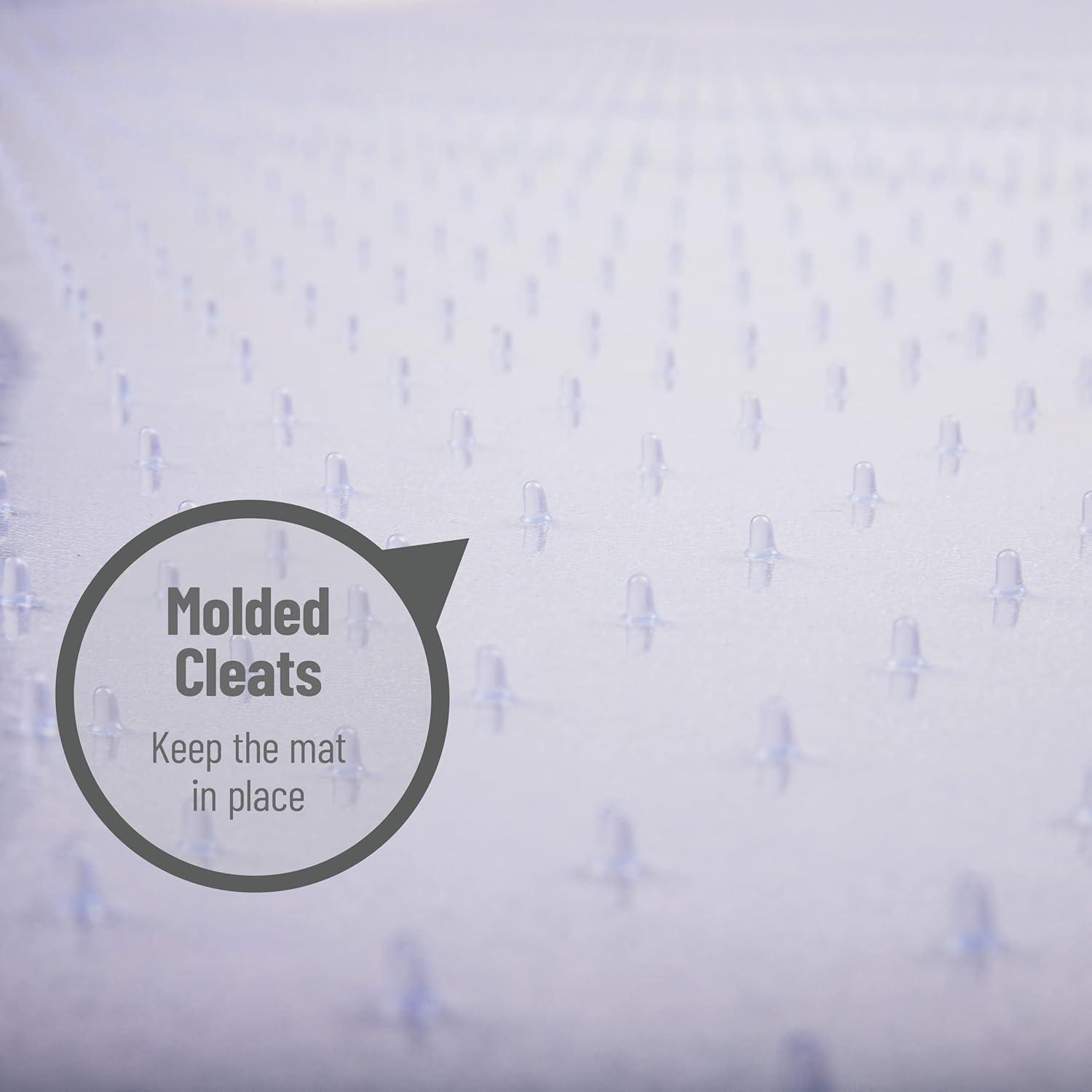 Mind Reader Mind Reader Office Chair Mat for Carpet, Under Desk Protector, Carpet Grips, Rolling, PVC, 47.5"L x 35.5"W x 0.125"H