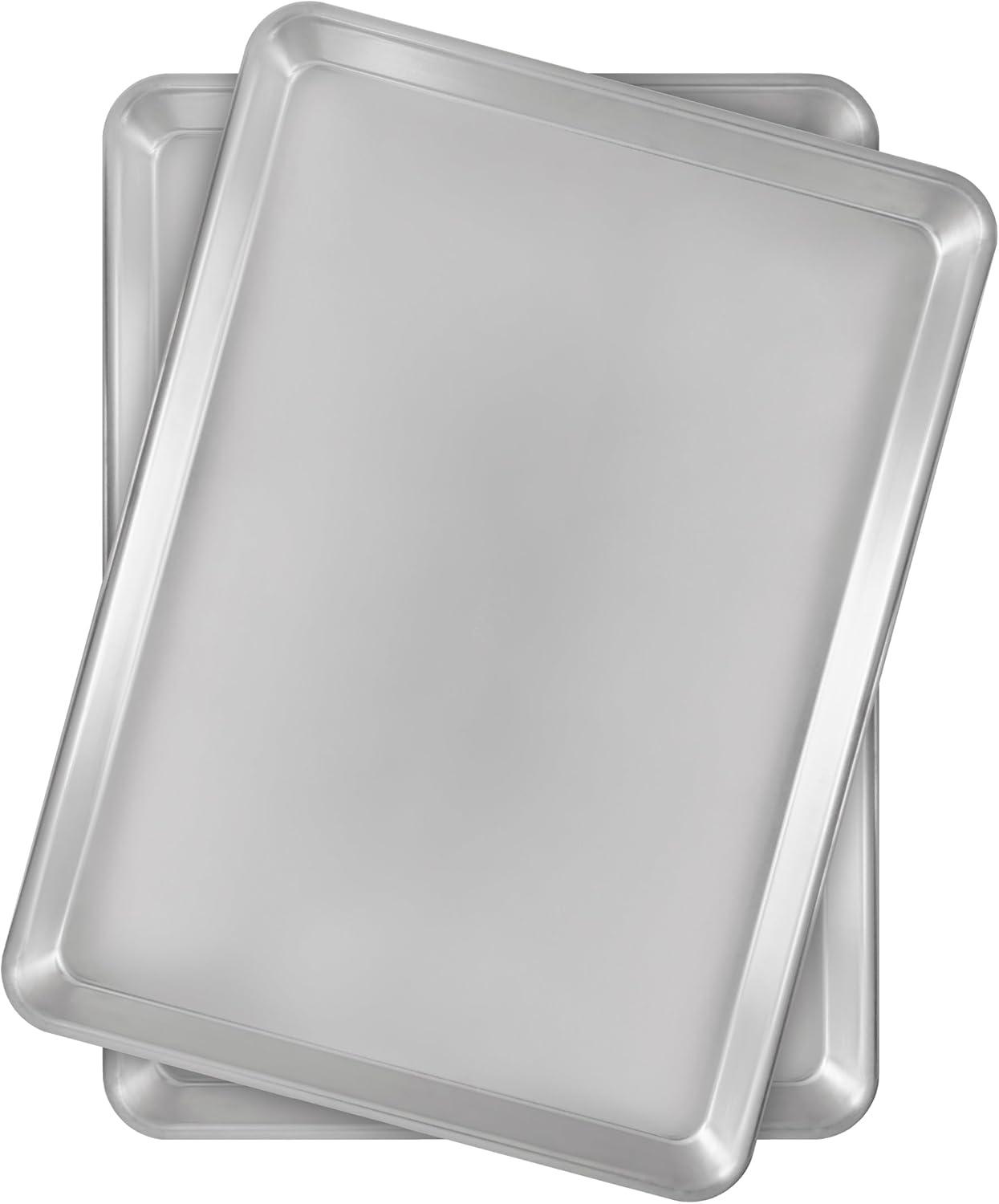 Nordicware Natural Aluminum Commercial Baker's Half Sheet (2 Pack), Silver