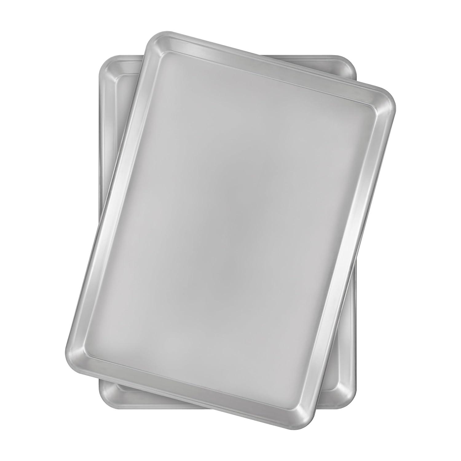 (2 pack) Nordic Ware Naturals 18" x 13" Aluminum Half Sheet, Rectangular Cookie & Baking Sheet Pan