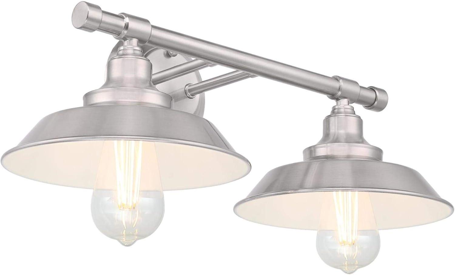 Westinghouse Lighting  Iron Hill Two-Light Indoor Wall Fixture 2-Light - Brushed Nickel