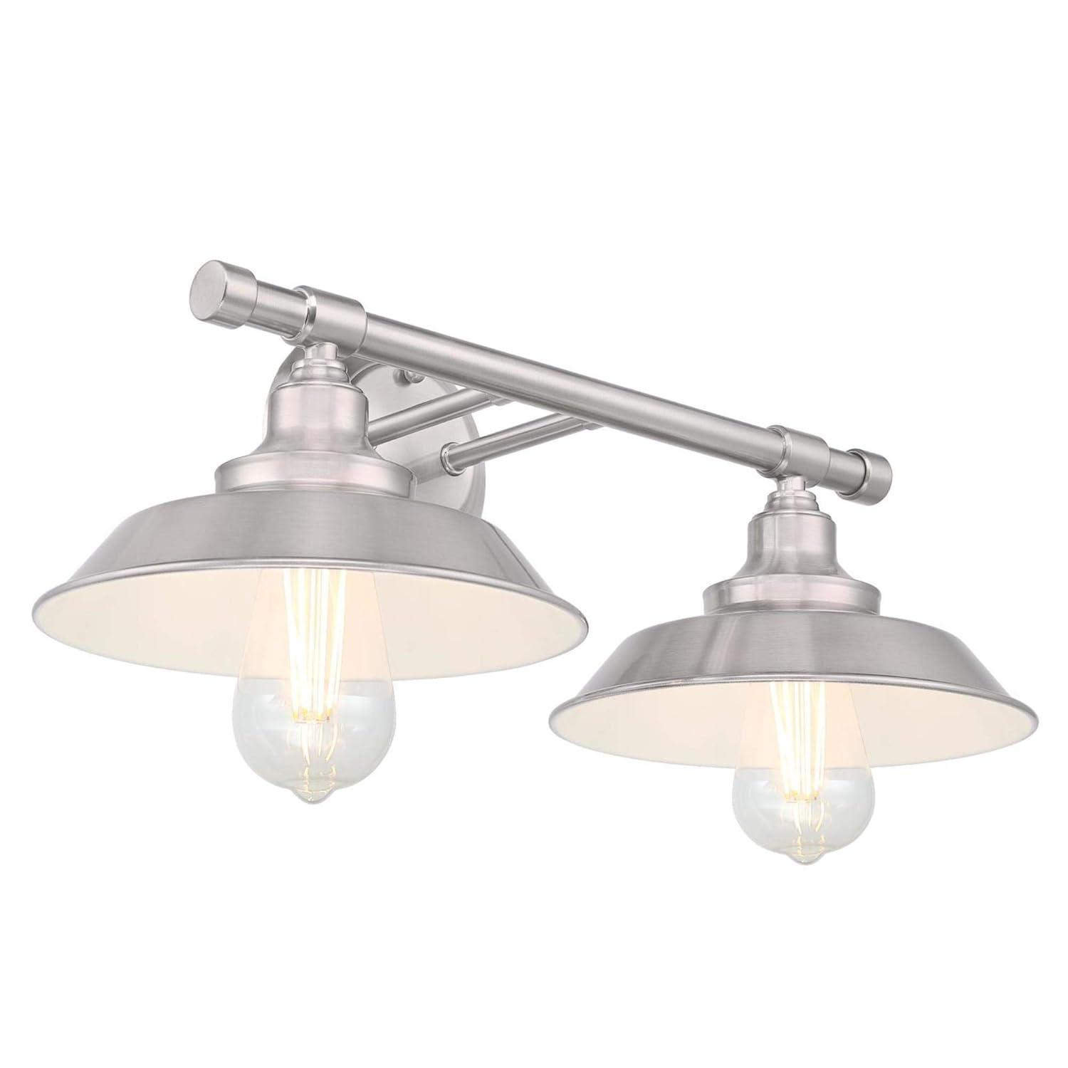 Westinghouse Lighting  Iron Hill Two-Light Indoor Wall Fixture 2-Light - Brushed Nickel