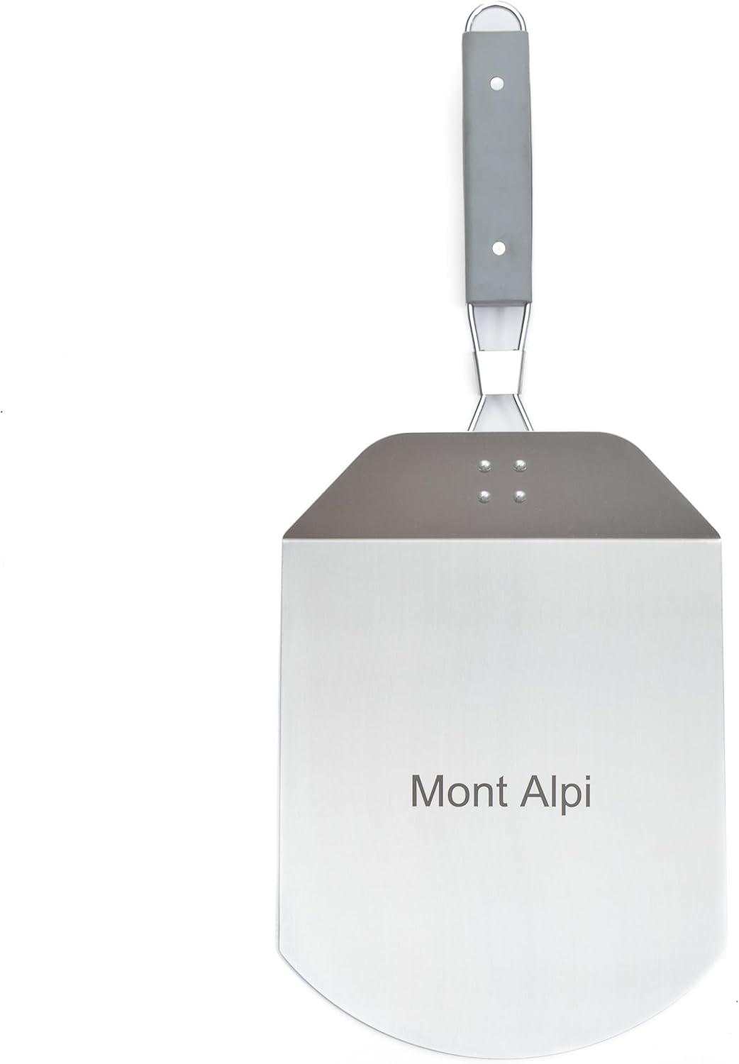 Mont Alpi Mont Alpi MAPK Universal Outdoor Grill Pizza Making Converter Kit - Pizza Stone Rest with Handles, 15" Pizza Stone, Stainless Steel Fold up Pizza Peel and Chicago Style Pizza Rocker Cutter Knife