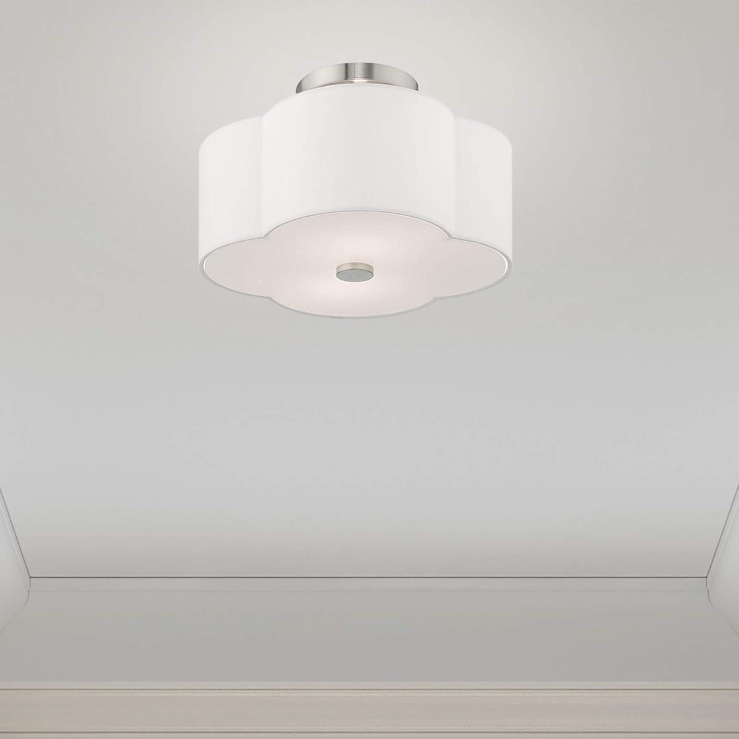 Livex Lighting Chelsea 2 - Light Flush Mount in  Brushed Nickel