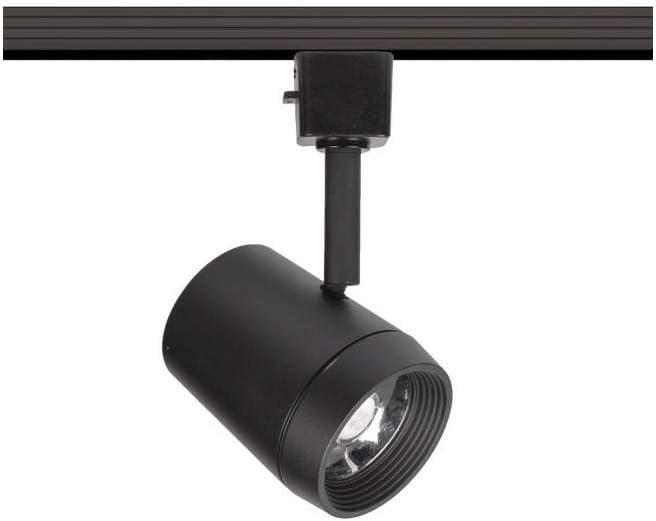 Black Adjustable LED Track Head with Die-Cast Silver Body