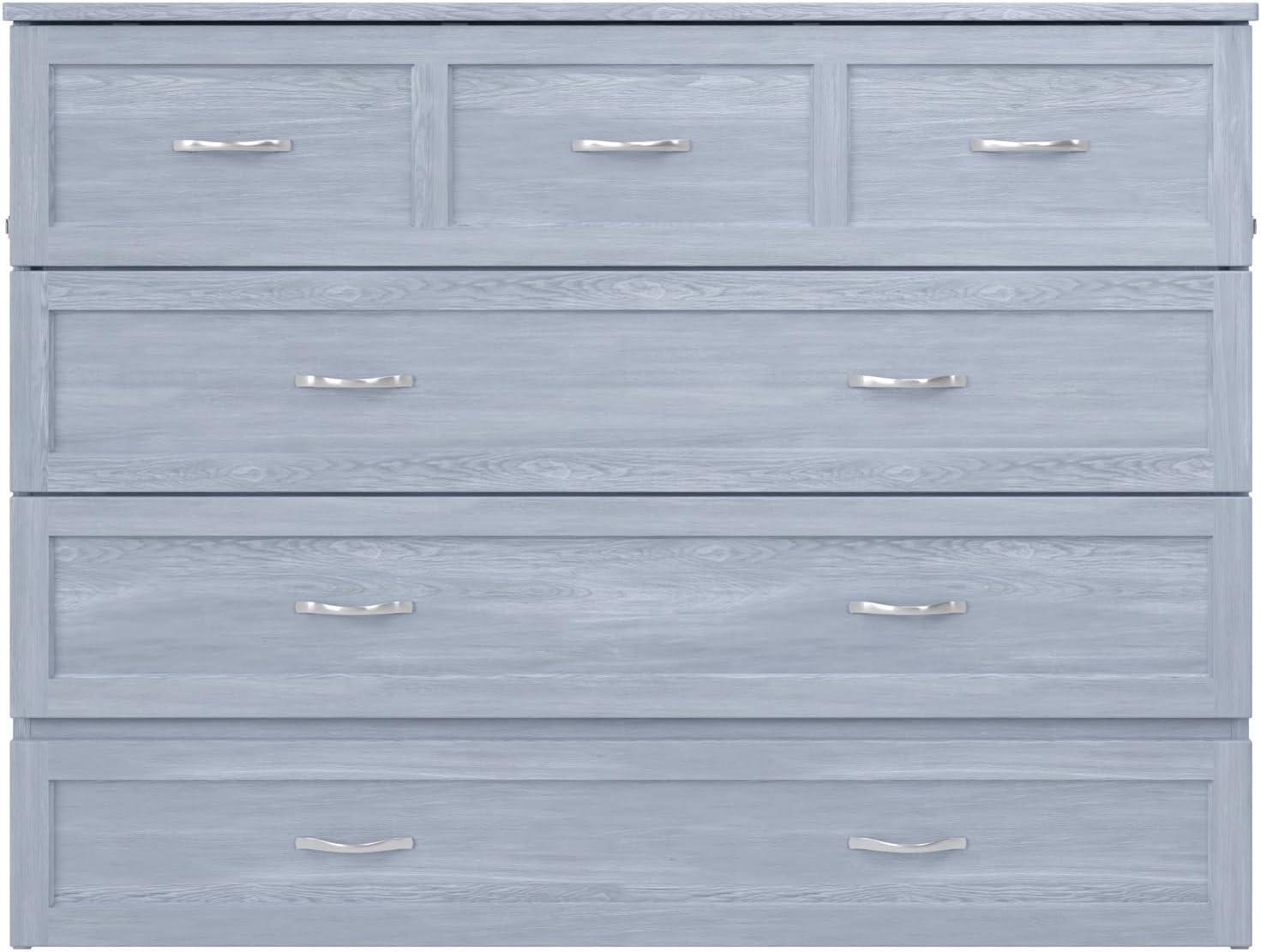 Full Northfield Murphy Bed Chest in Driftwood Grey