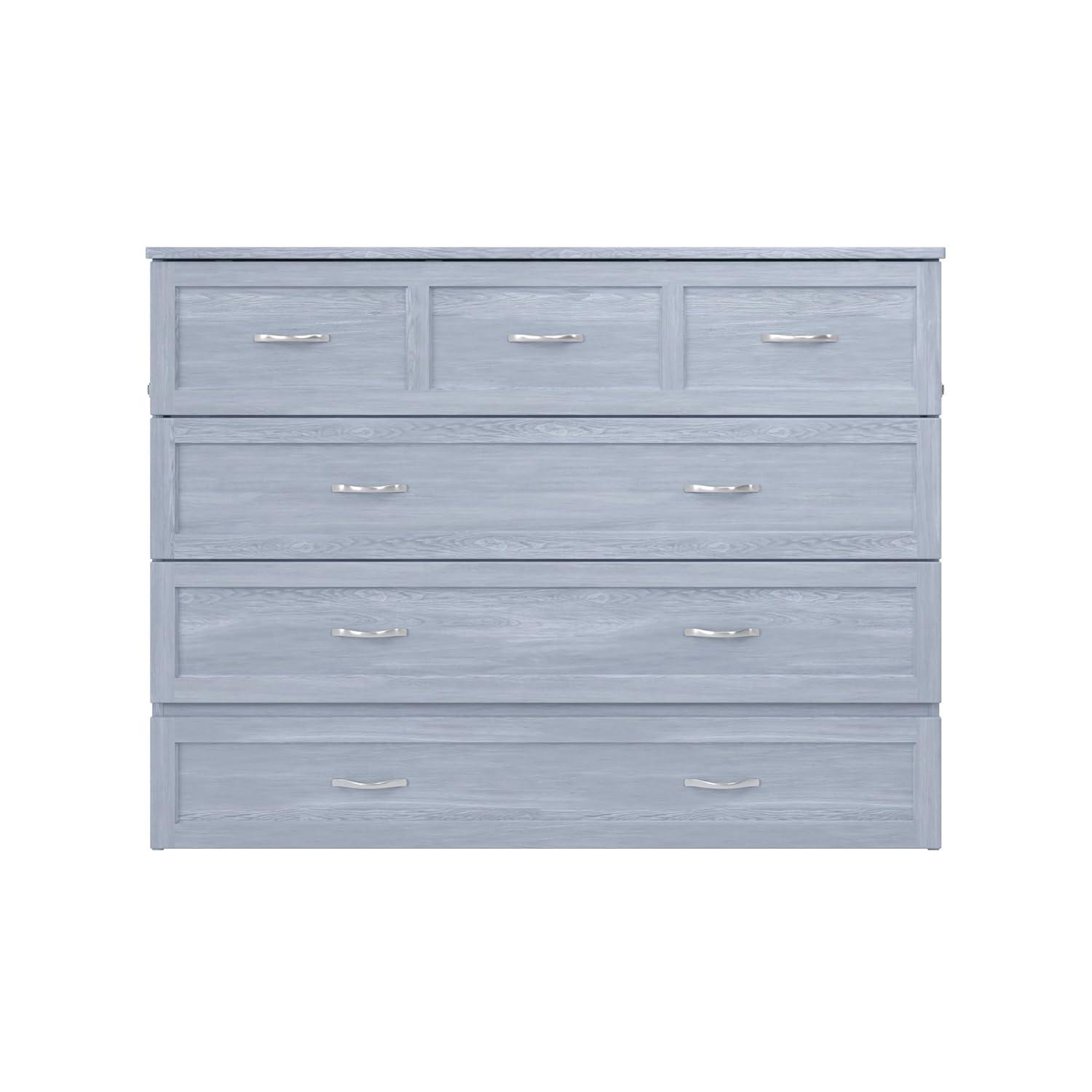 Full Northfield Murphy Bed Chest in Driftwood Grey