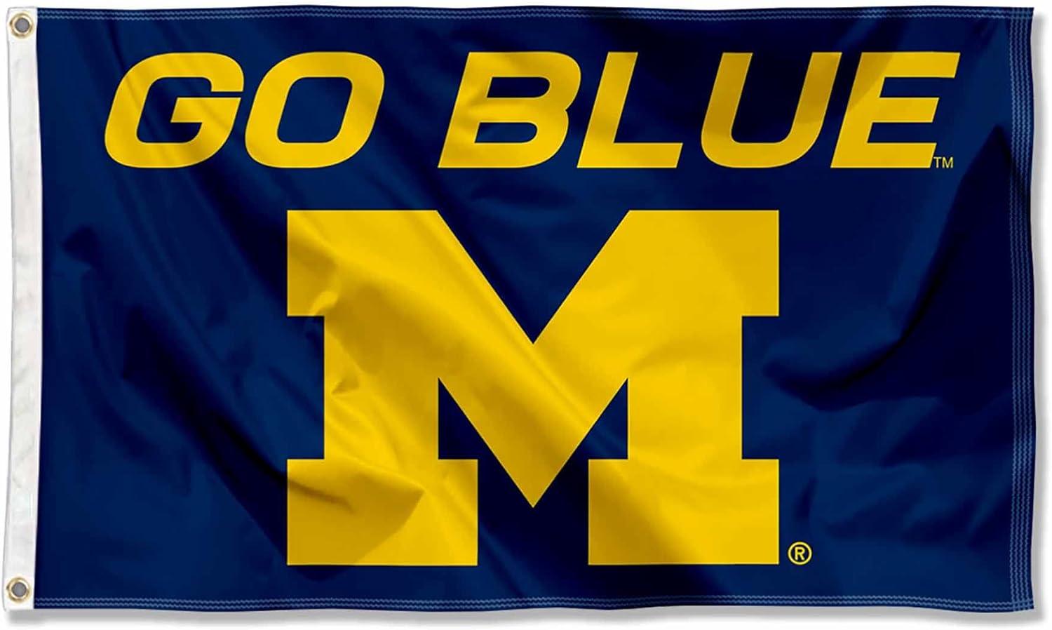 Michigan-Wolverine's 3X5 Indoor Outdoor Banner Flag w/grommets for hanging