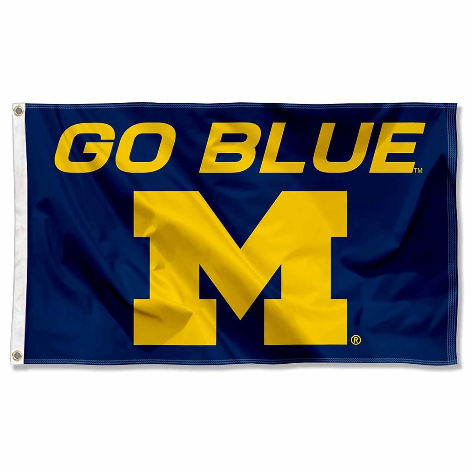 Michigan-Wolverine's 3X5 Indoor Outdoor Banner Flag w/grommets for hanging