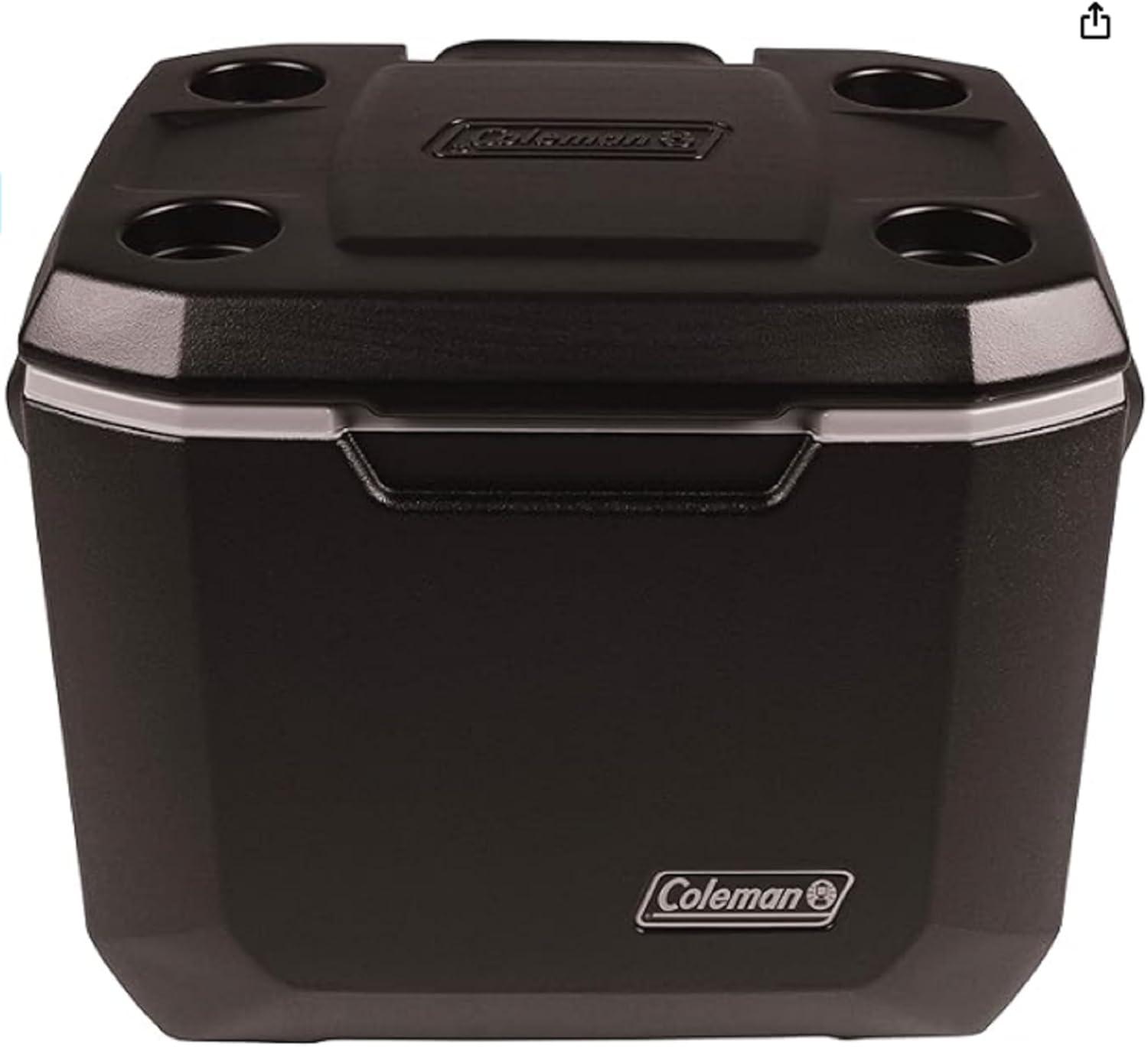 Coleman Xtreme 50 Quart 5-Day Hard Cooler with Wheels and Have-A-Seat Lid