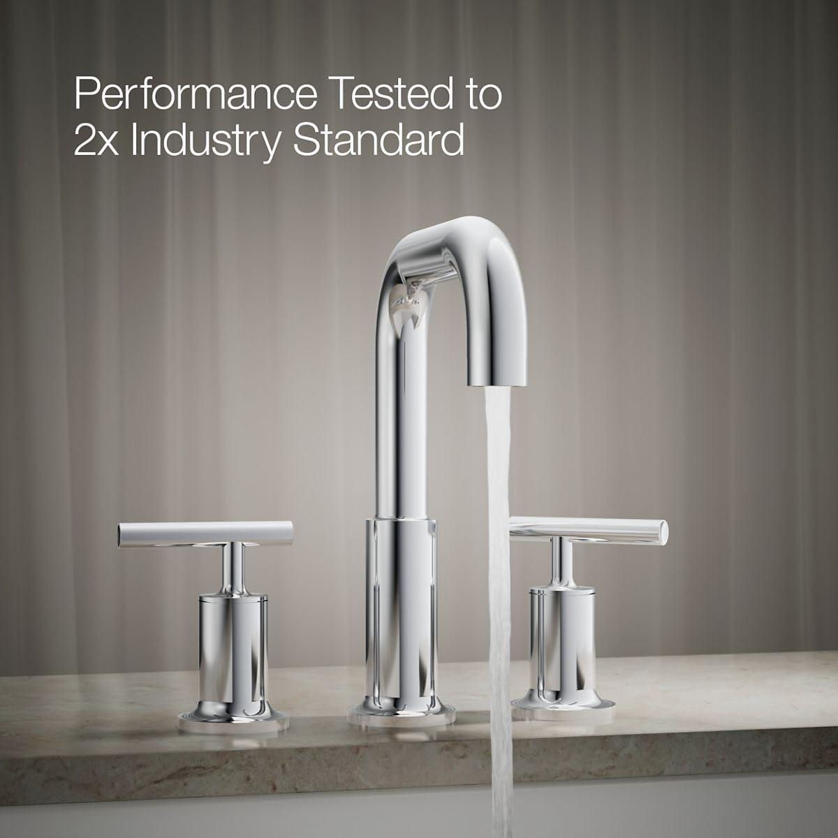 Purist® for Two Deck-Mount Bath Faucet Trim for High-Flow Valve with Lever Handles, Valve Not Included