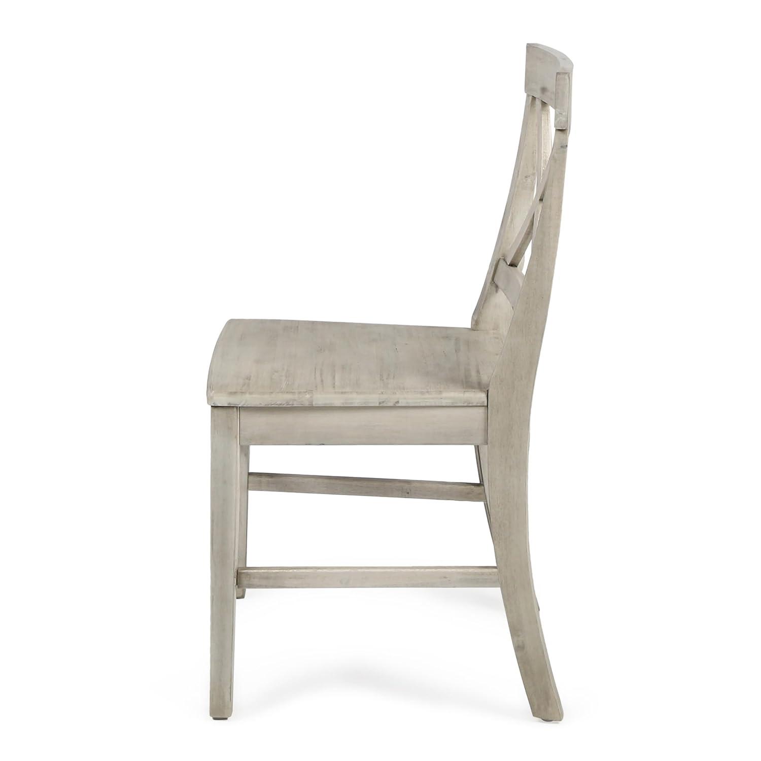 Kaniz Farmhouse Acacia Wood Dining Chairs