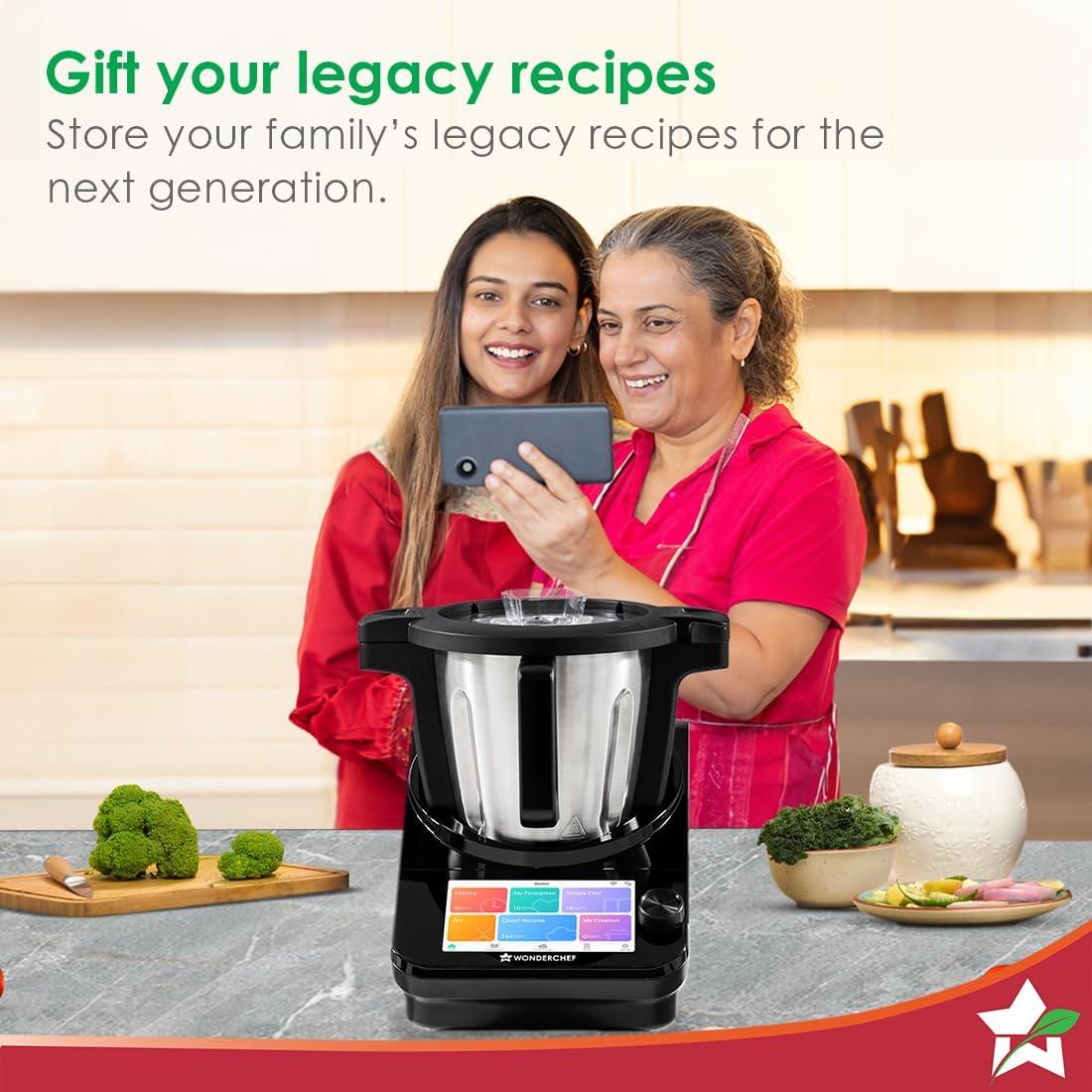 Wonderchef Chef Magic | All-in-One Kitchen Robot for Indian & International Cuisine | Automatic Chopping, Sautéing, Stirring, Kneading... | Mobile App | Recipes by Chef Sanjeev Kapoor | 2 Yr Warranty