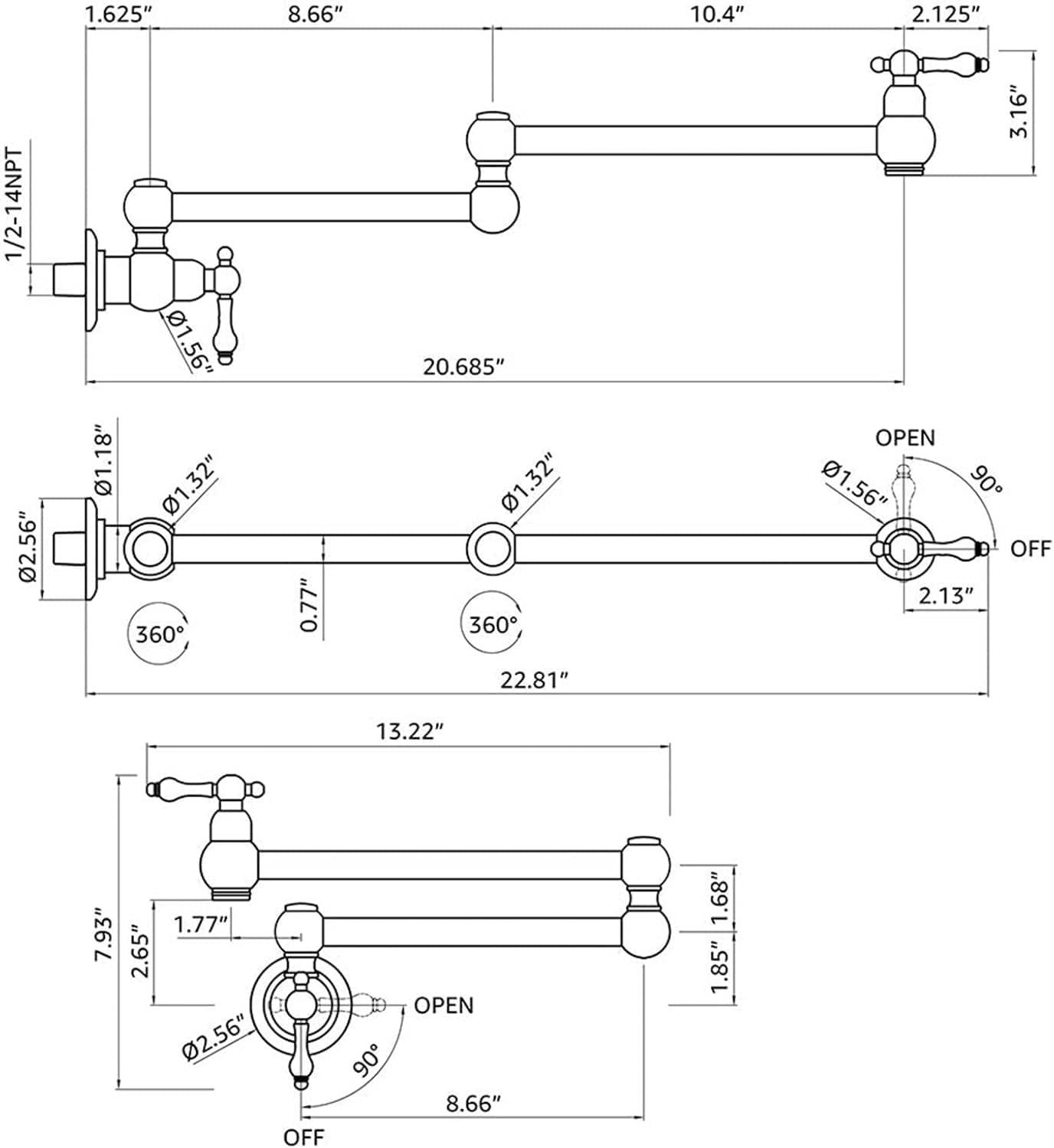 Interbath Interbath Kitchen Faucet IN88045LSJ