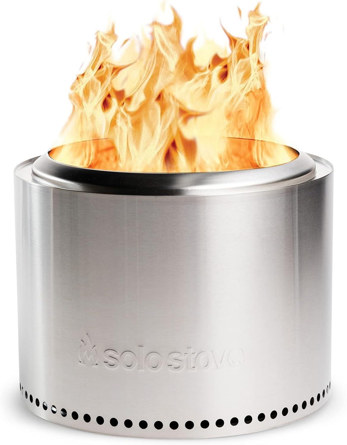 Solo Stove Bonfire 2.0 Outdoor Fire Pit Stainless Steel: Smokeless & Portable, No Assembly Required