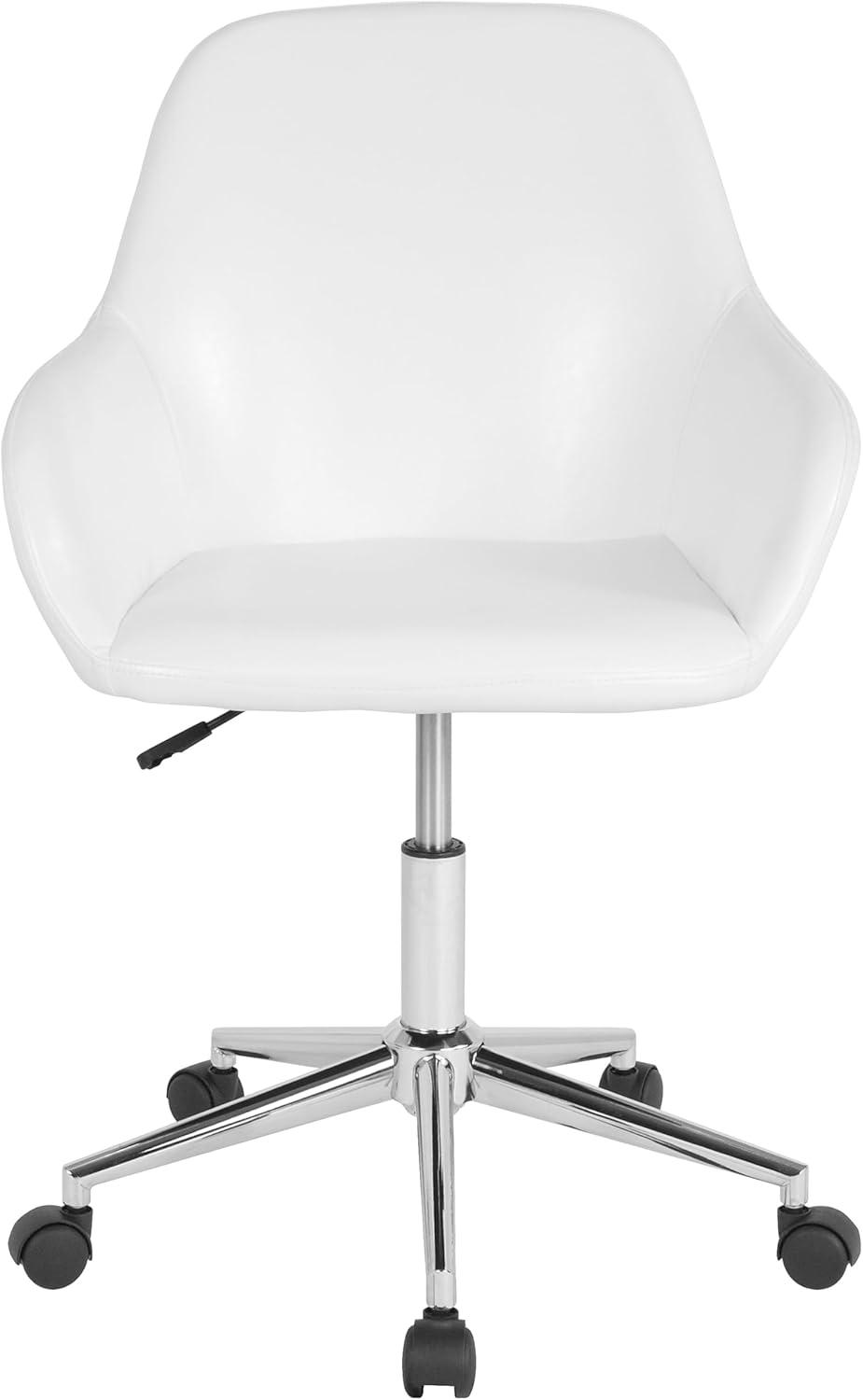 Flash Furniture Cortana Contemporary Home & Office Mid-Back LeatherSoft Upholstered Swivel Chair