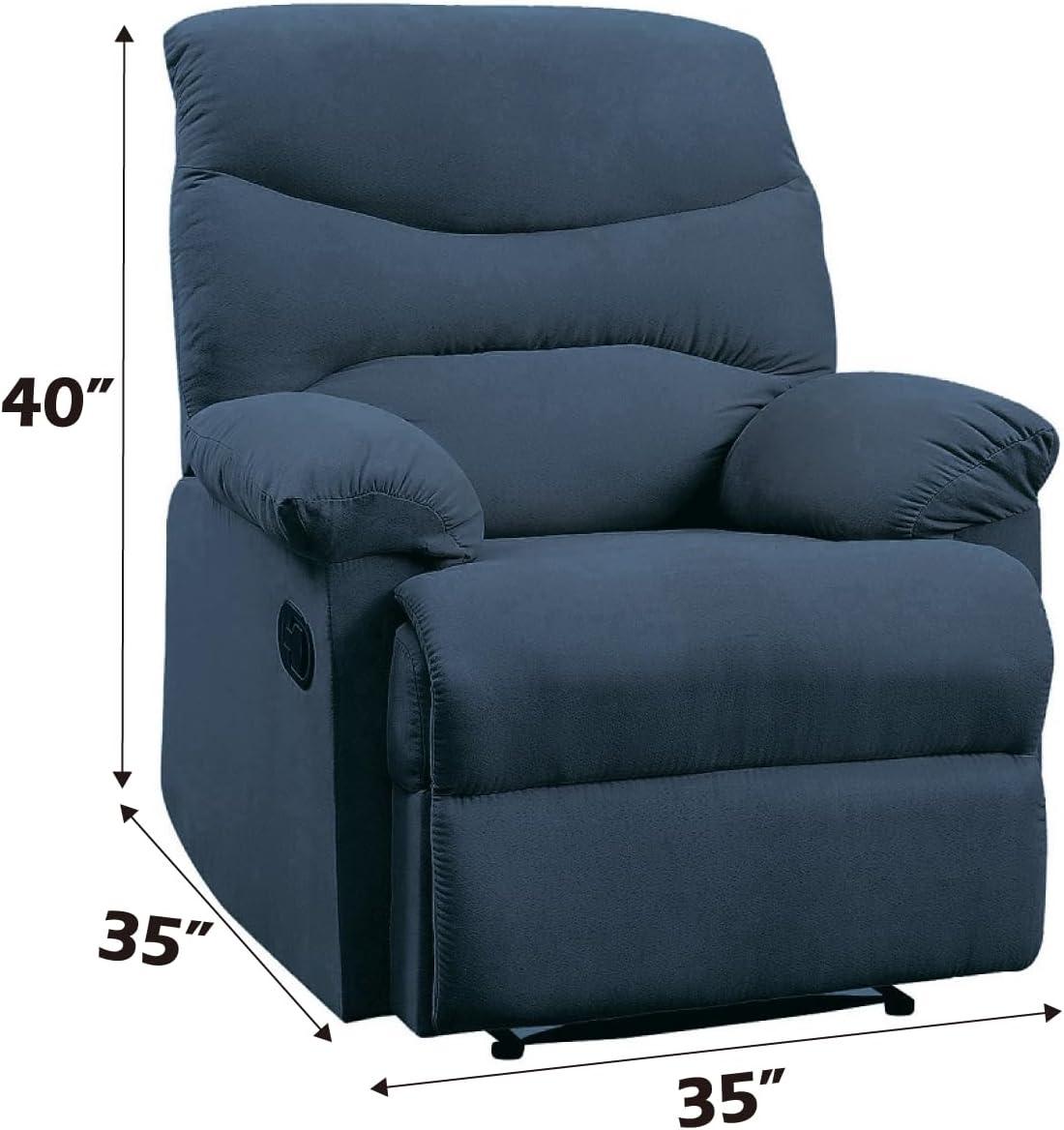 Oakwood Woven Fabric Recliner, Blue