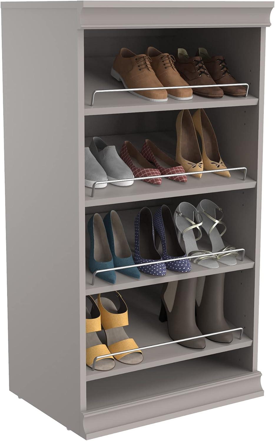 Modular Storage 21.38" W Shoe Shelf Unit with 4 Shelves