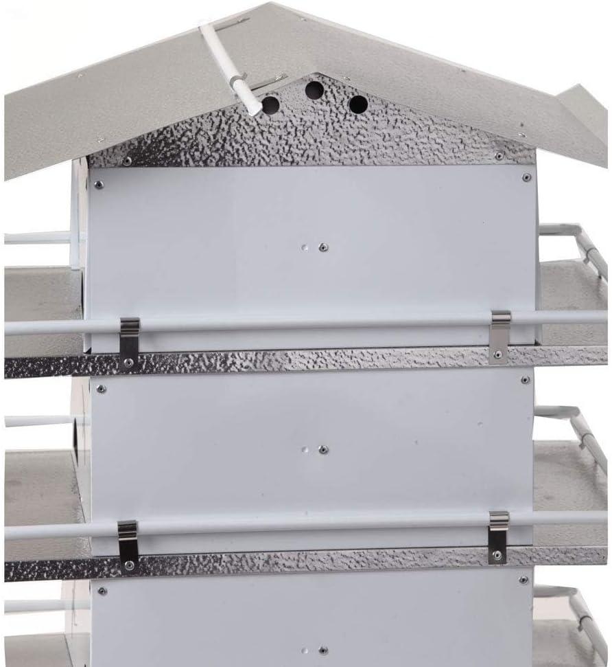 Birds Choice 20" Silver Purple Martin House Watersedge Suites: Aluminum, Weather-Resistant, Pole Mount