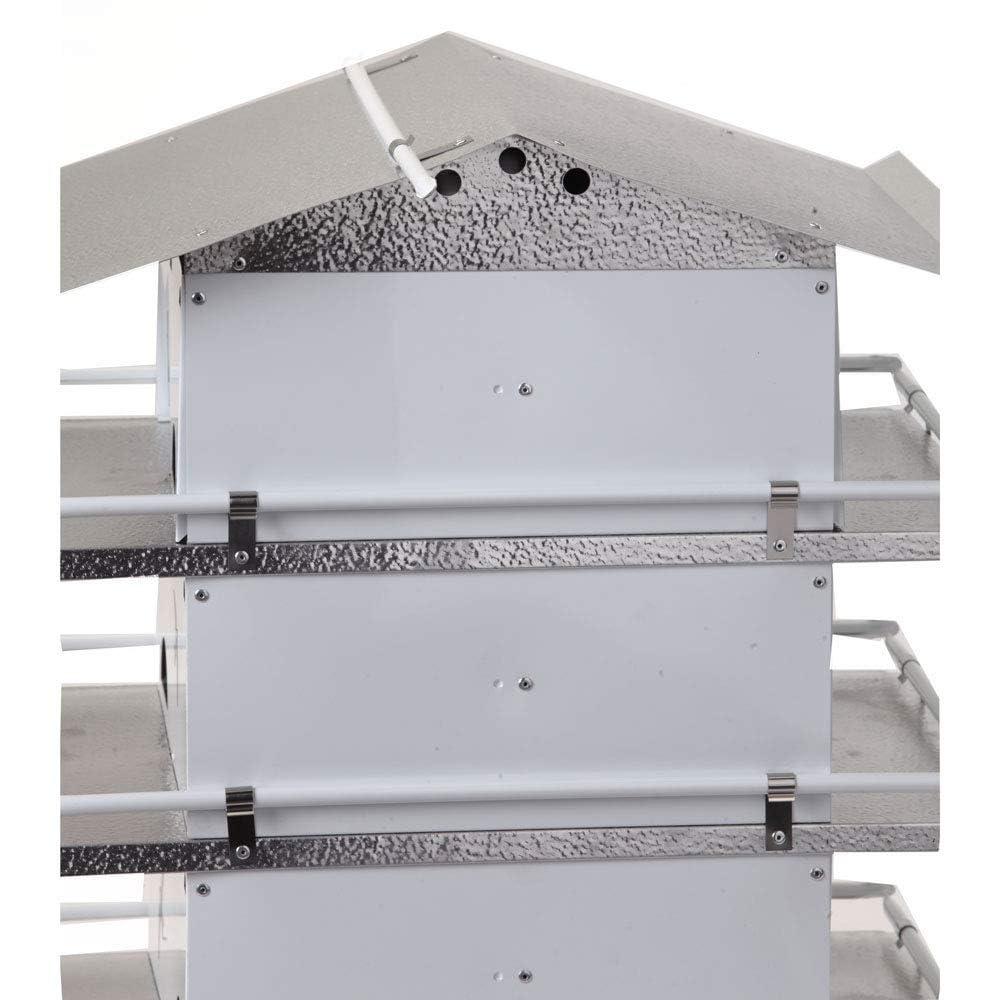 Birds Choice 20" Silver Purple Martin House Watersedge Suites: Aluminum, Weather-Resistant, Pole Mount