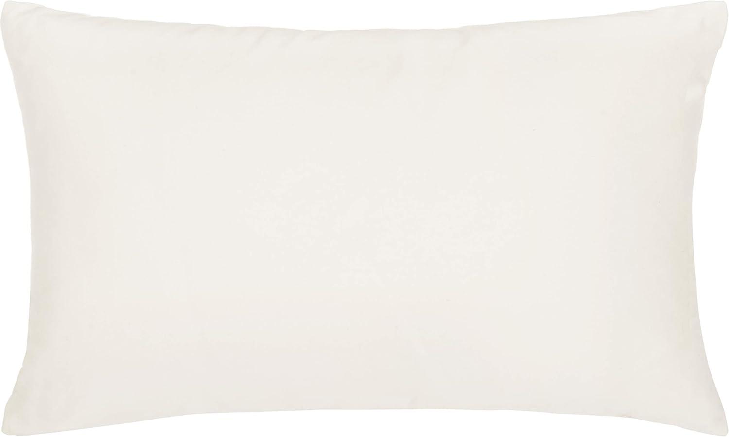 SAFAVIEH First Comes Love 12" x 18" Glam Plush Pillow, Gold/Cream