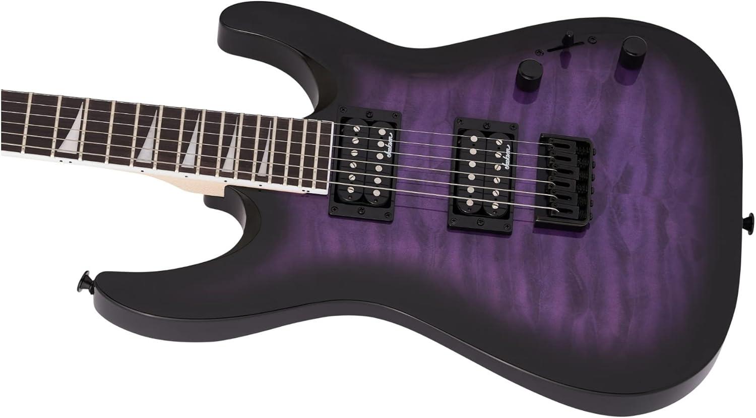 Jackson JS32Q DKA HT JS Series Dinky Arch Top Electric Guitar, Transparent Purple Burst