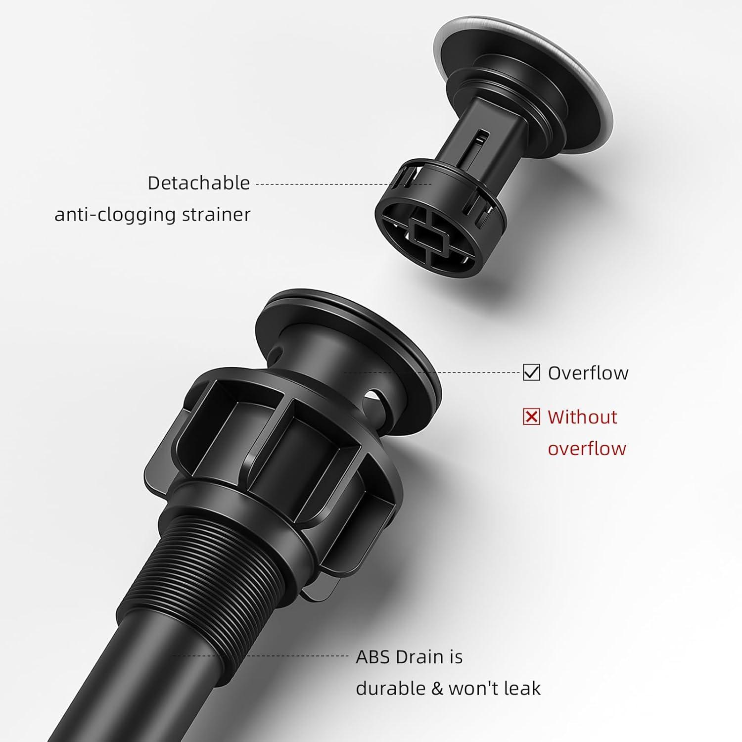 Bathroom Faucet, Single Handle Bathroom Faucets for 1 or 3 Hole Bathroom Sink Faucet