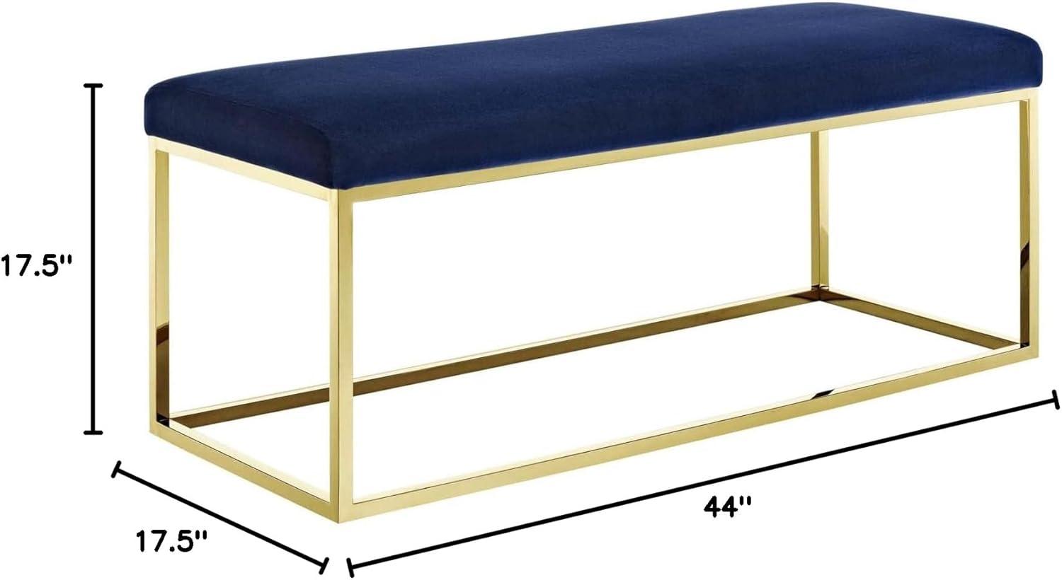 Anticipate Fabric Bench Gold Navy