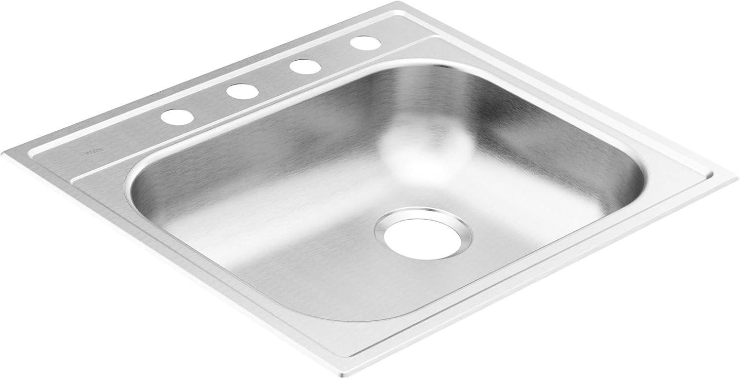 25-Inch Stainless Steel Single Bowl Drop-In Kitchen Sink