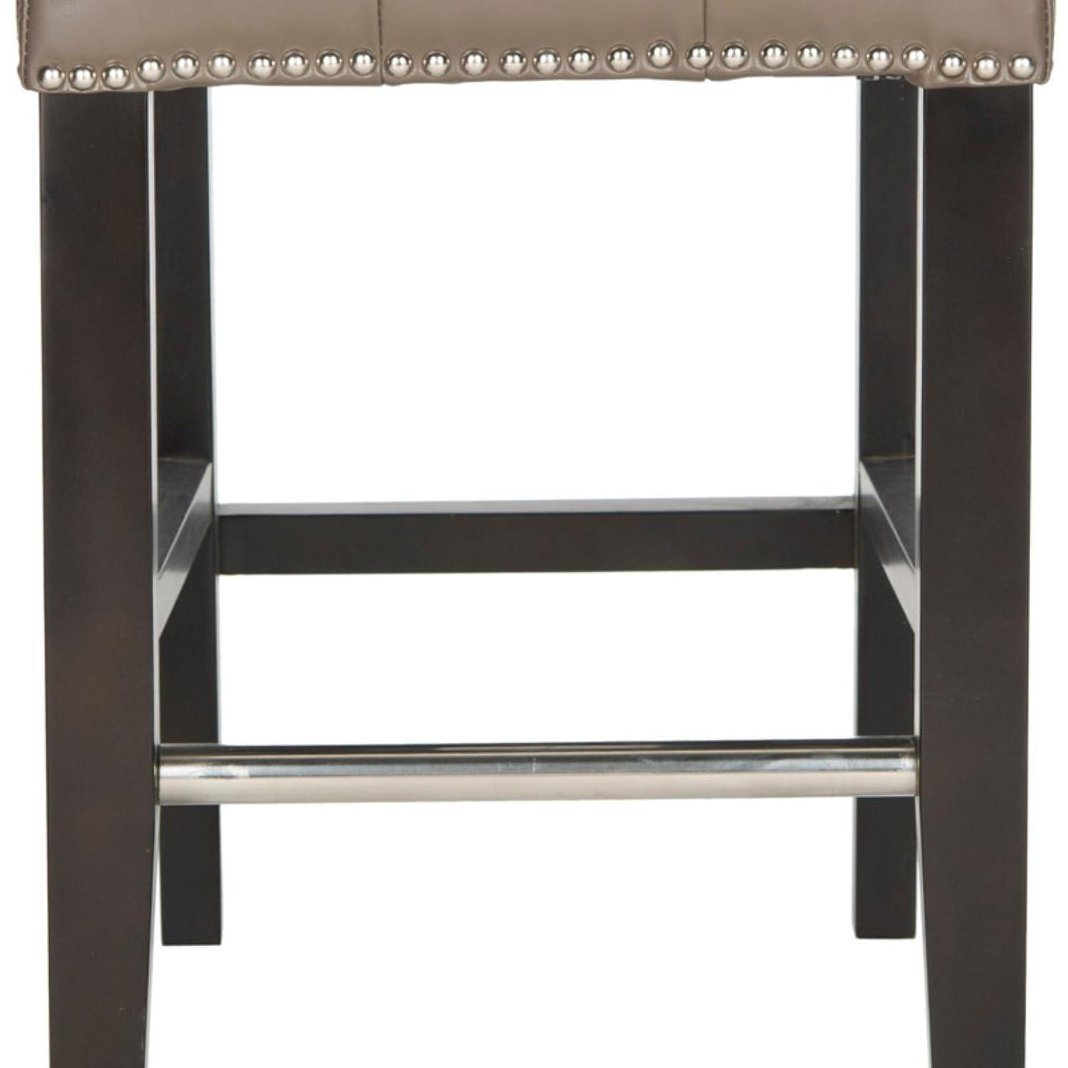 Thompson 23.9" Counter Stool with Silver Nail Heads - Clay - Safavieh