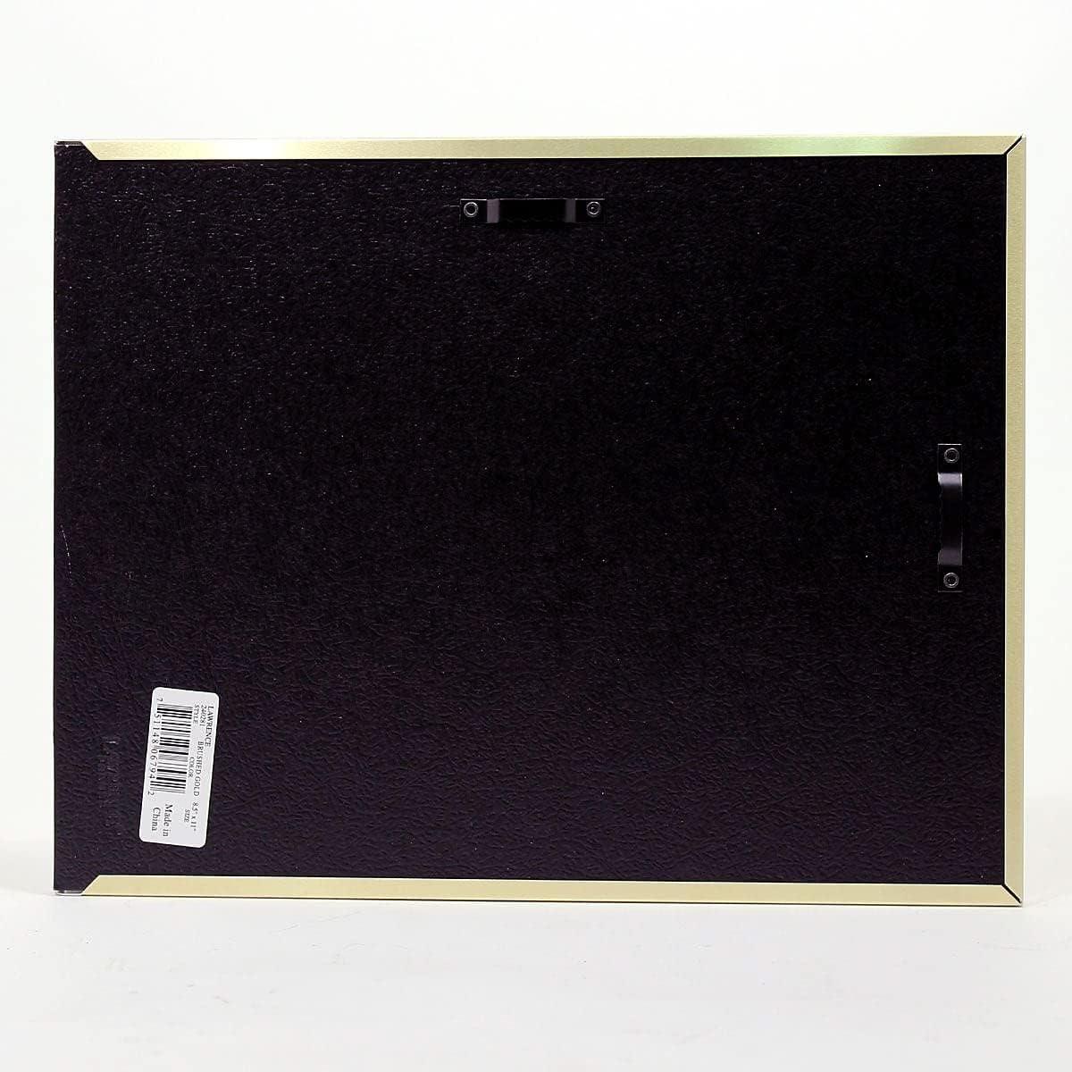 Certificate-size Brushed-Gold Aluminum 11x8one-half inch frame by Lawrence - 8.5x11