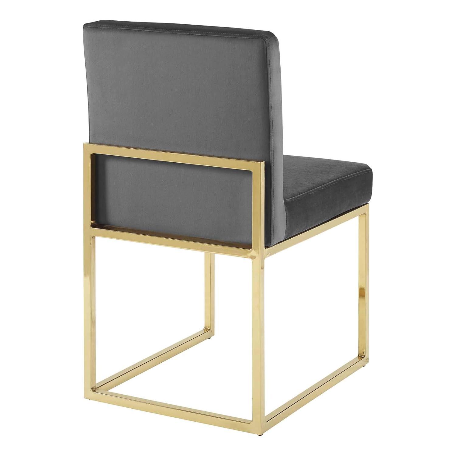 Modway Carriage Channel Tufted Sled Base Performance Velvet Dining Chair