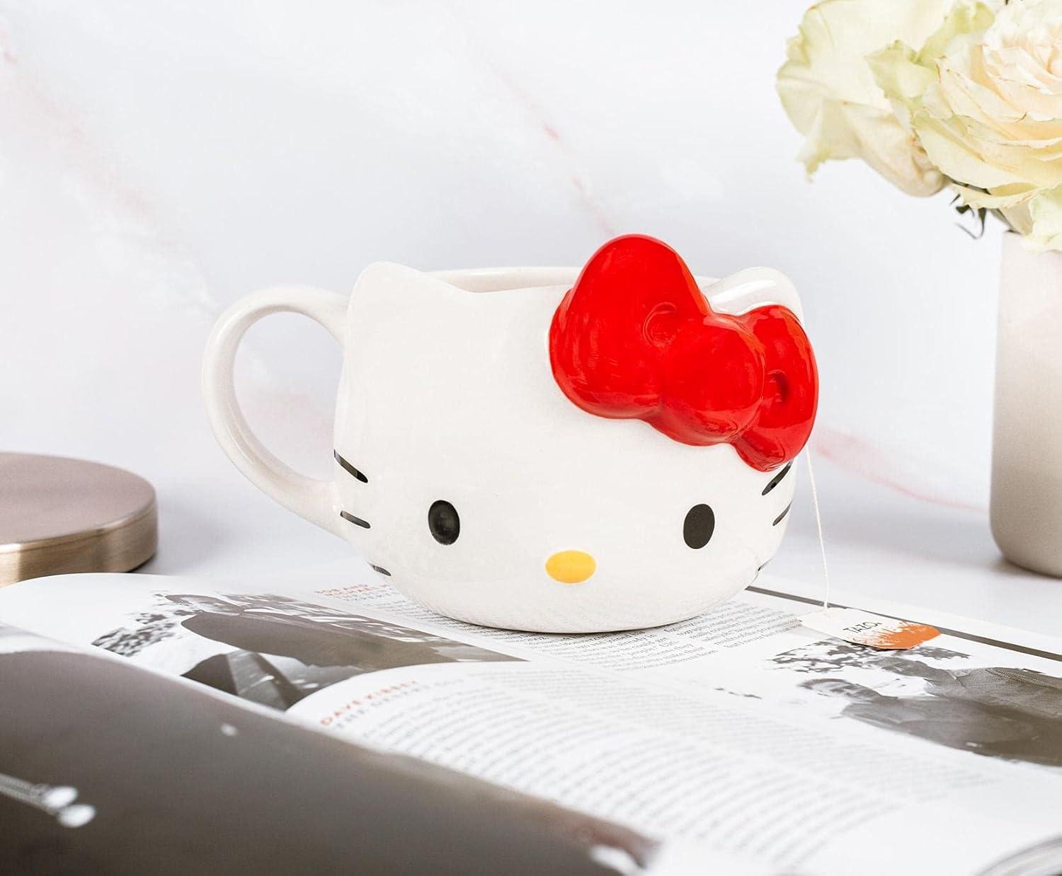 Hello Kitty Red Bow Ceramic 3D Molded Mug | Holds 22 Ounces