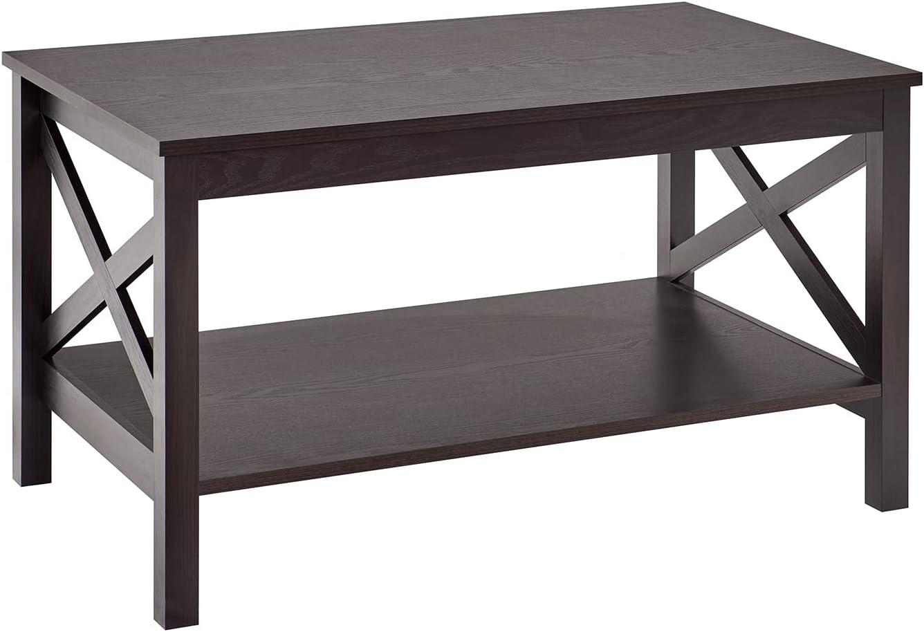 ClosetMaid X-Frame Furniture Two-Tier Coffee Table with Shelf