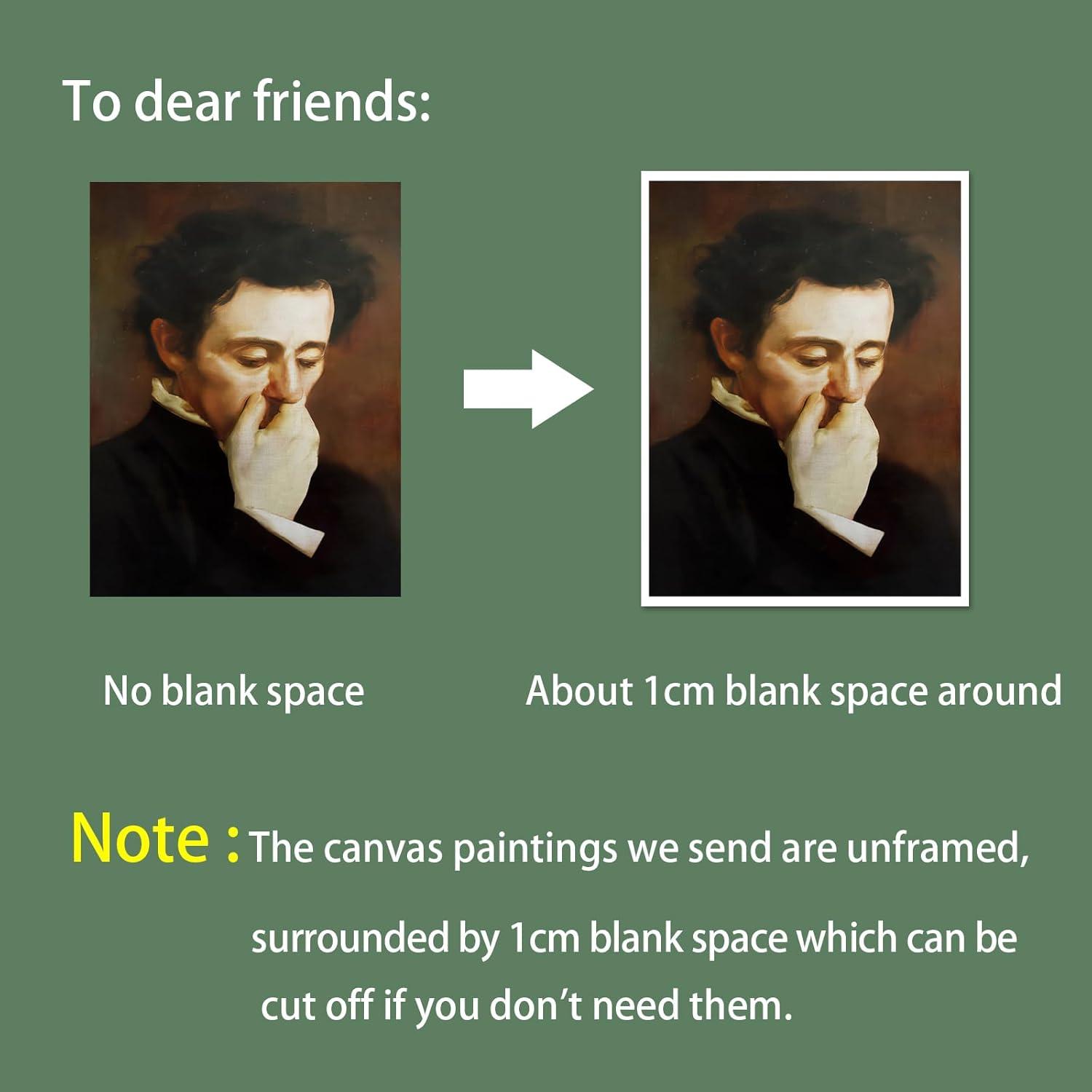 JDNWKBBS Funny Bathroom Canvas Wall Art Humorous Classical Oil Painting Man Covering Nose Posters Vintage Toilet Pictures Prints Rustic Farmhouse Wall Decor for Bathroom Restroom 12x16in Unframed