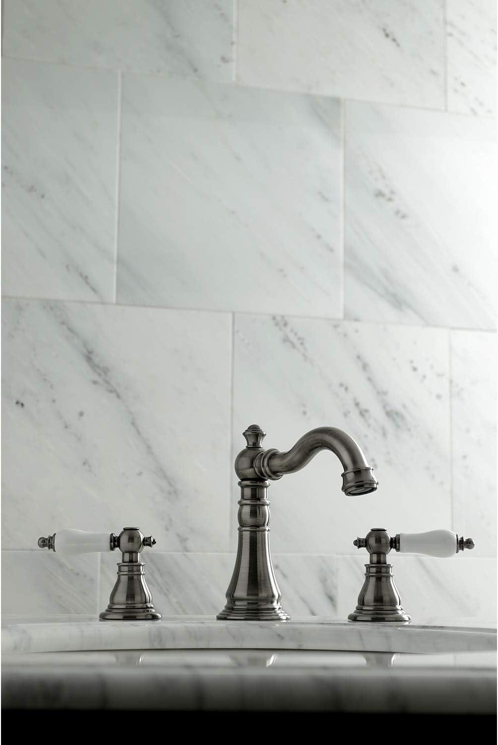 American Patriot Fauceture Widespread Bathroom Faucet with Drain Assembly