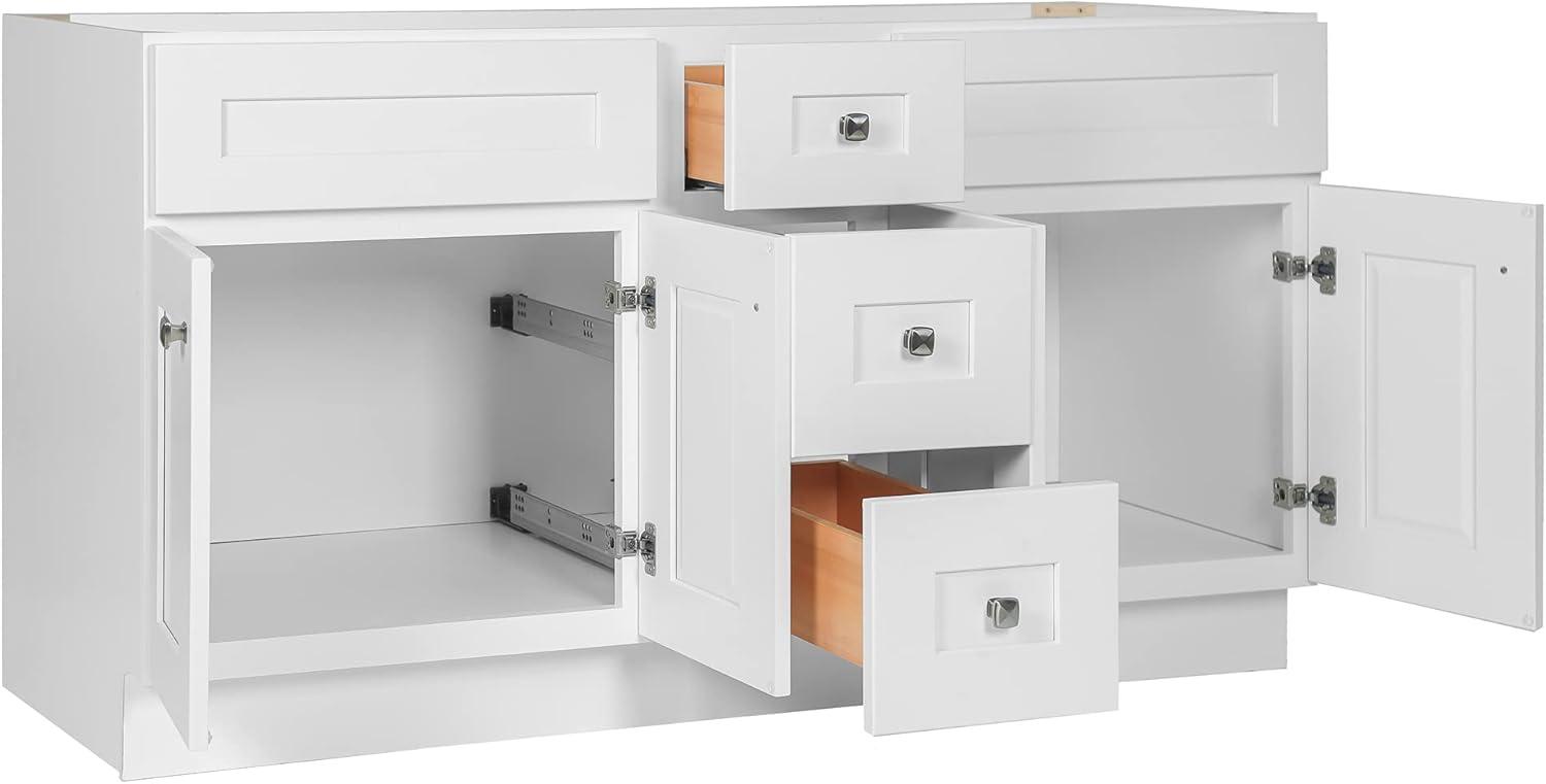 Brookings 60 Inch Bathroom Vanity, Ready to Assemble