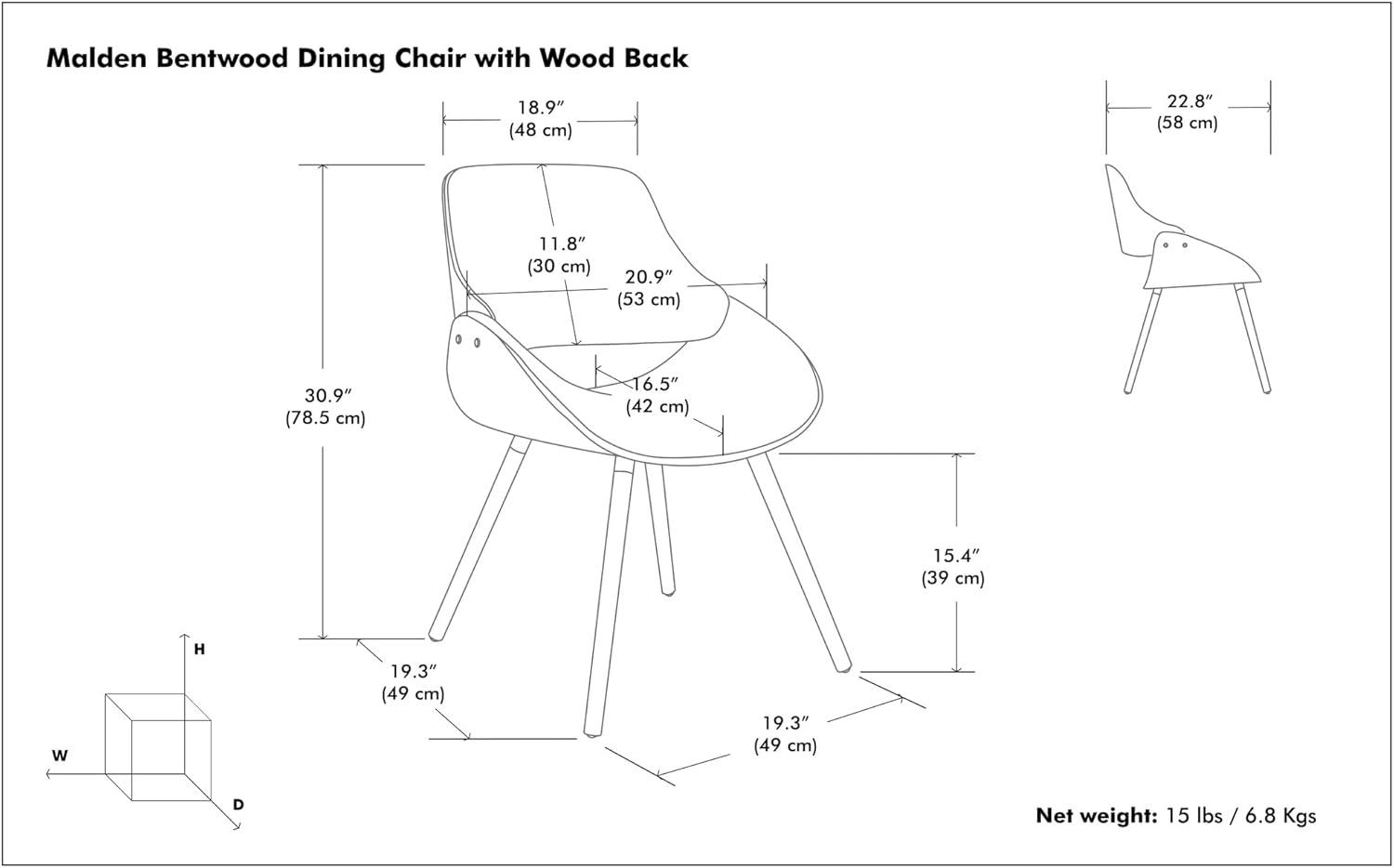 Simpli Home Malden Linen Side Chair