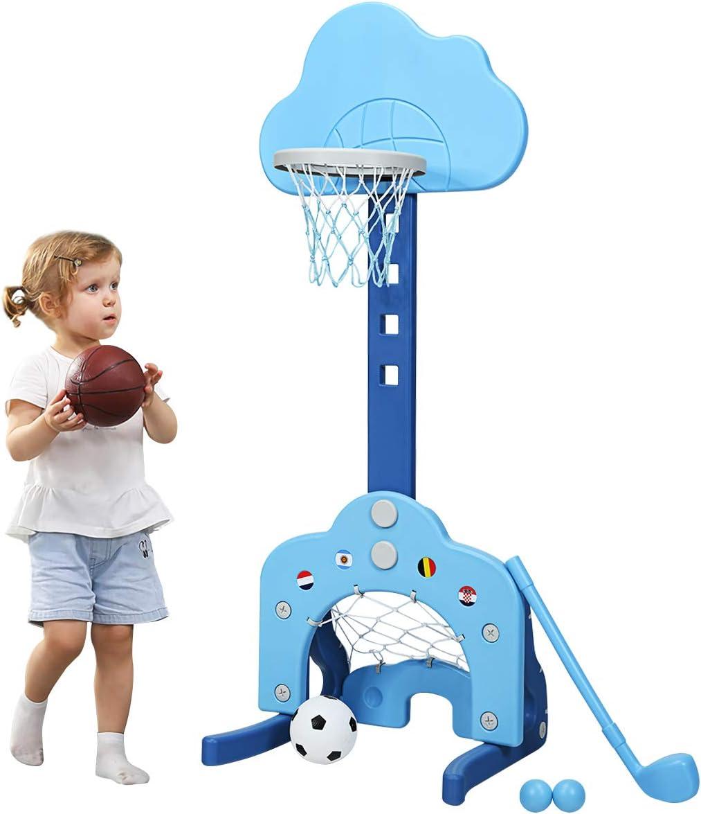 58.5" Outdoor Toddler Basketball Hoop (Ball Included)