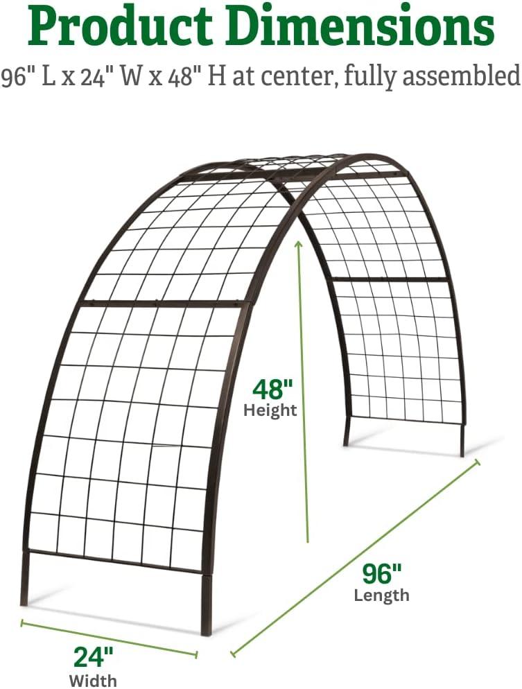 Gardener's Supply Company 2’ x 8’ Arch Trellis for Planter Boxes