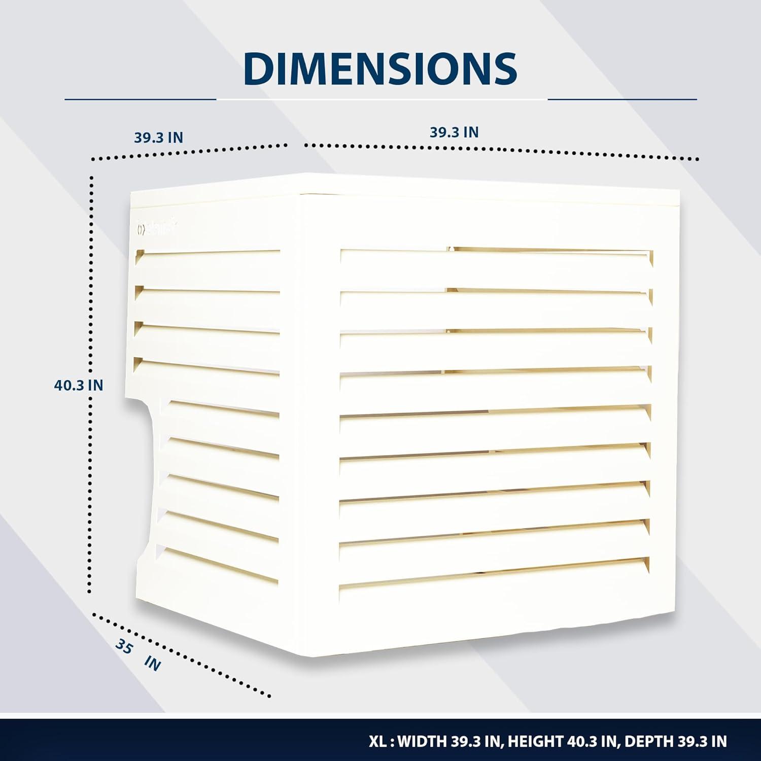 Airdeko HVAC- X Large 39.37-in W x 40.35-in H Central Air Conditioner Cover