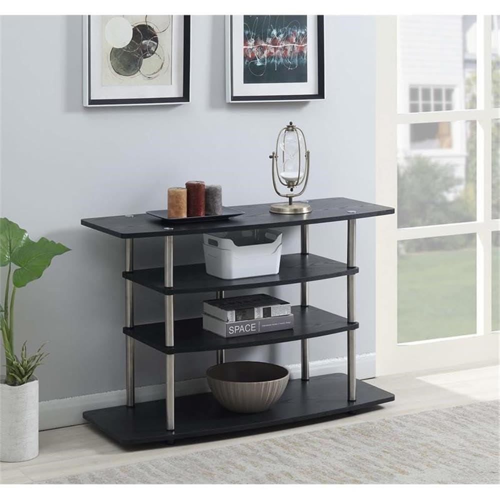 Convenience Concepts Designs2Go No Tools Wide Highboy TV Stand, Black