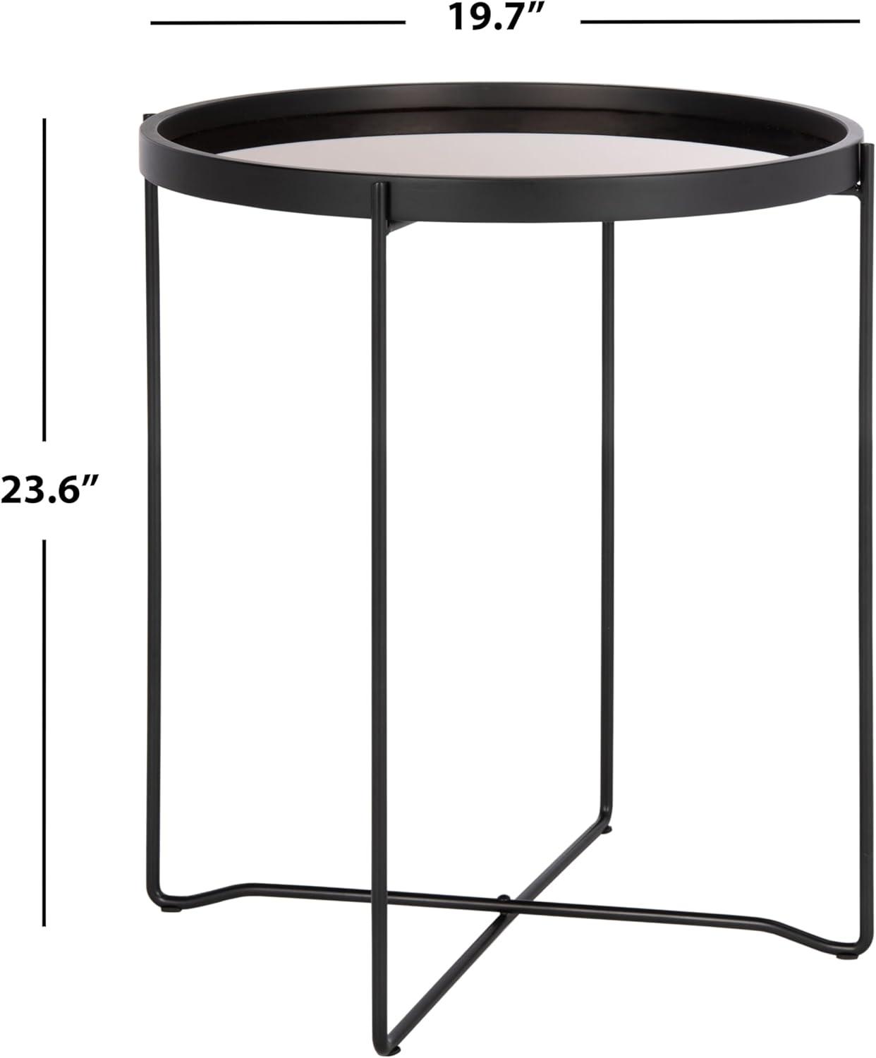 Ruby Small Tray Accent Table - Rose Gold/Black - Safavieh.