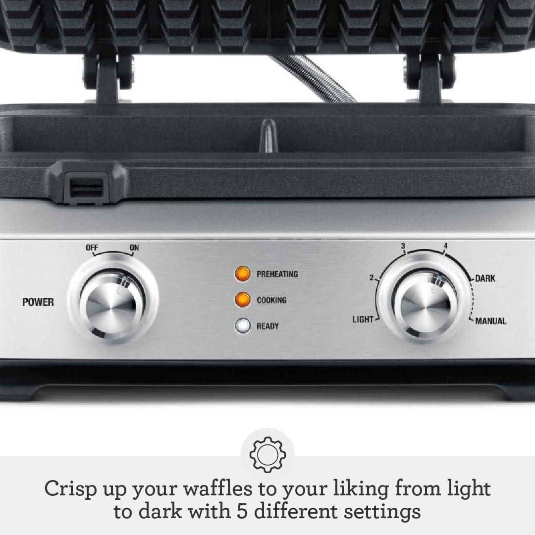 Belgian Style Non-Stick 4-Slice Smart Waffle Maker
