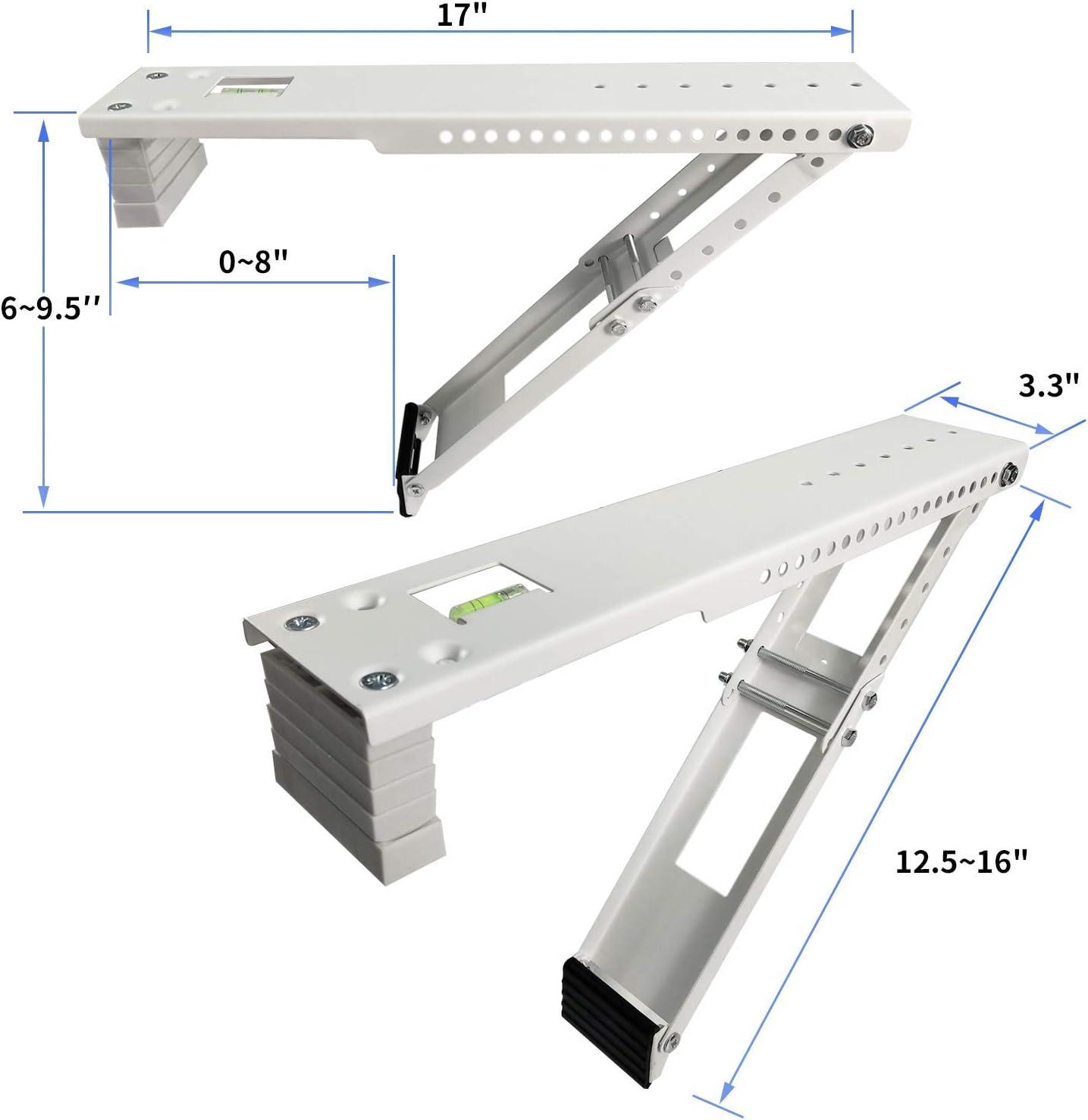 Heavy Duty White Steel AC Window Support Bracket