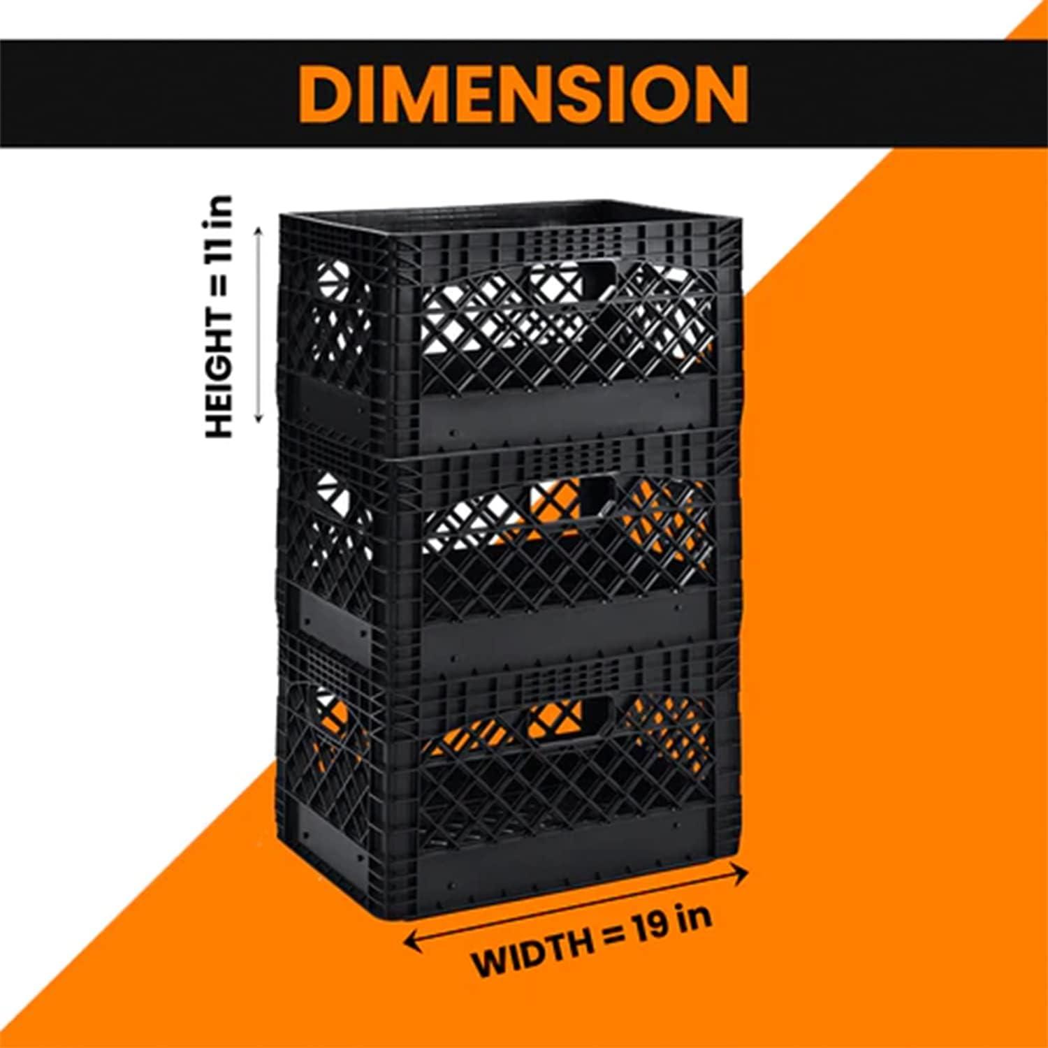 Juggernaut Storage Stackable Storage Crate with Handles